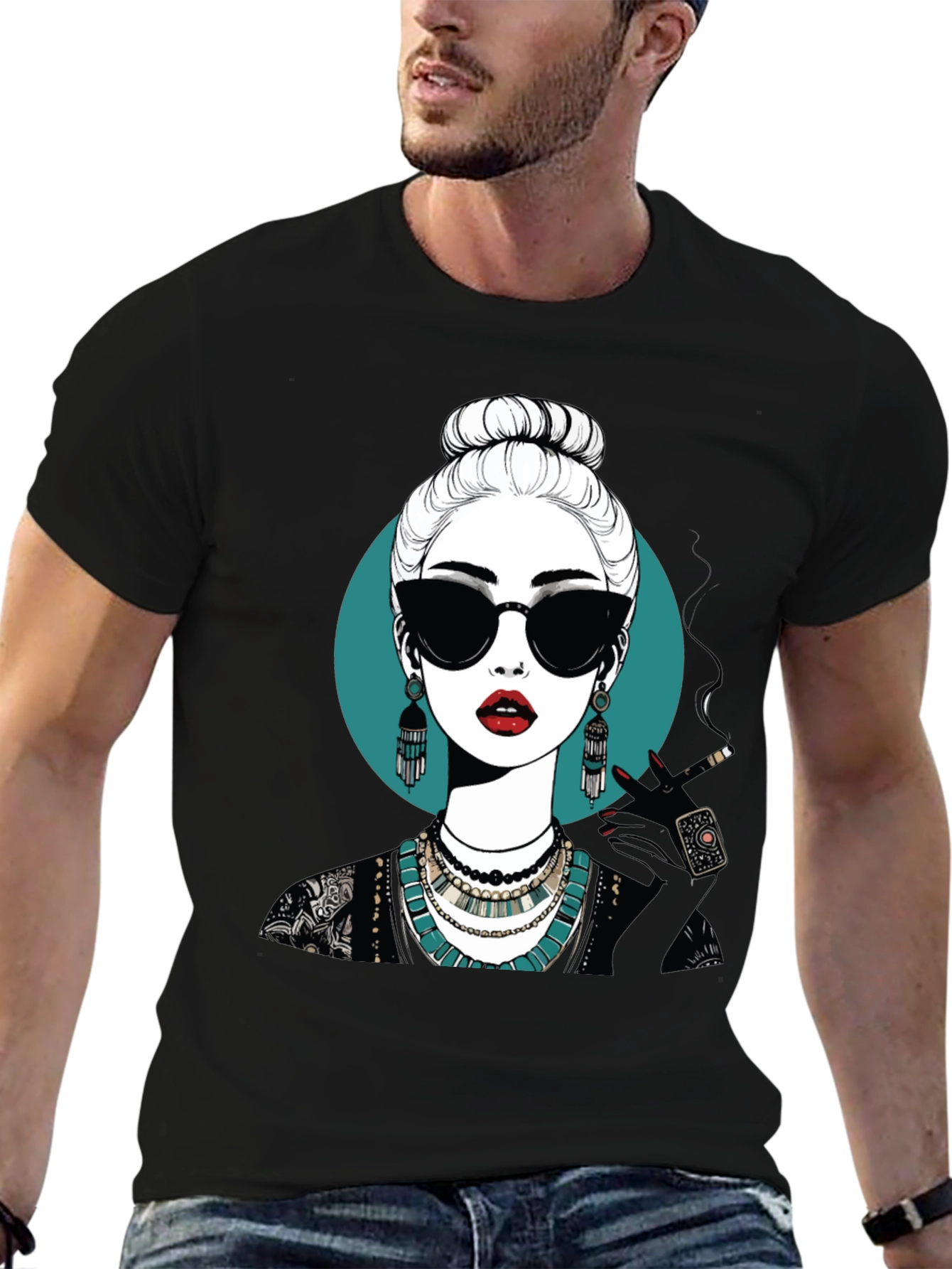 Mystic Woman Graphic Tee - Stylish Cotton T-Shirt