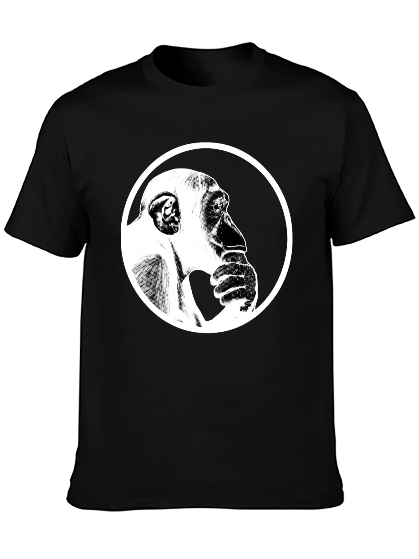 Thinking Chimpanzee Graphic T-Shirt