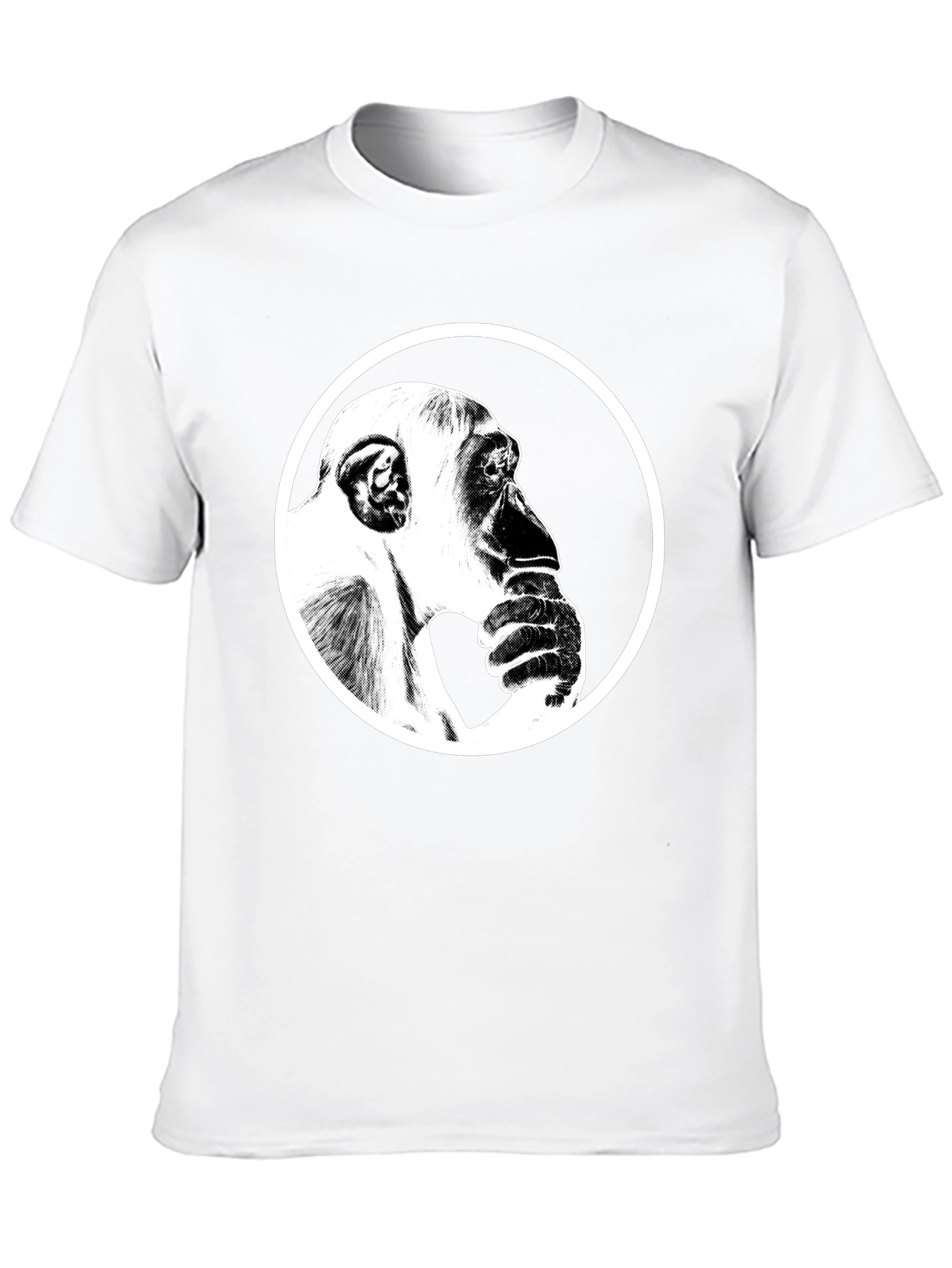 Thinking Chimpanzee Graphic T-Shirt