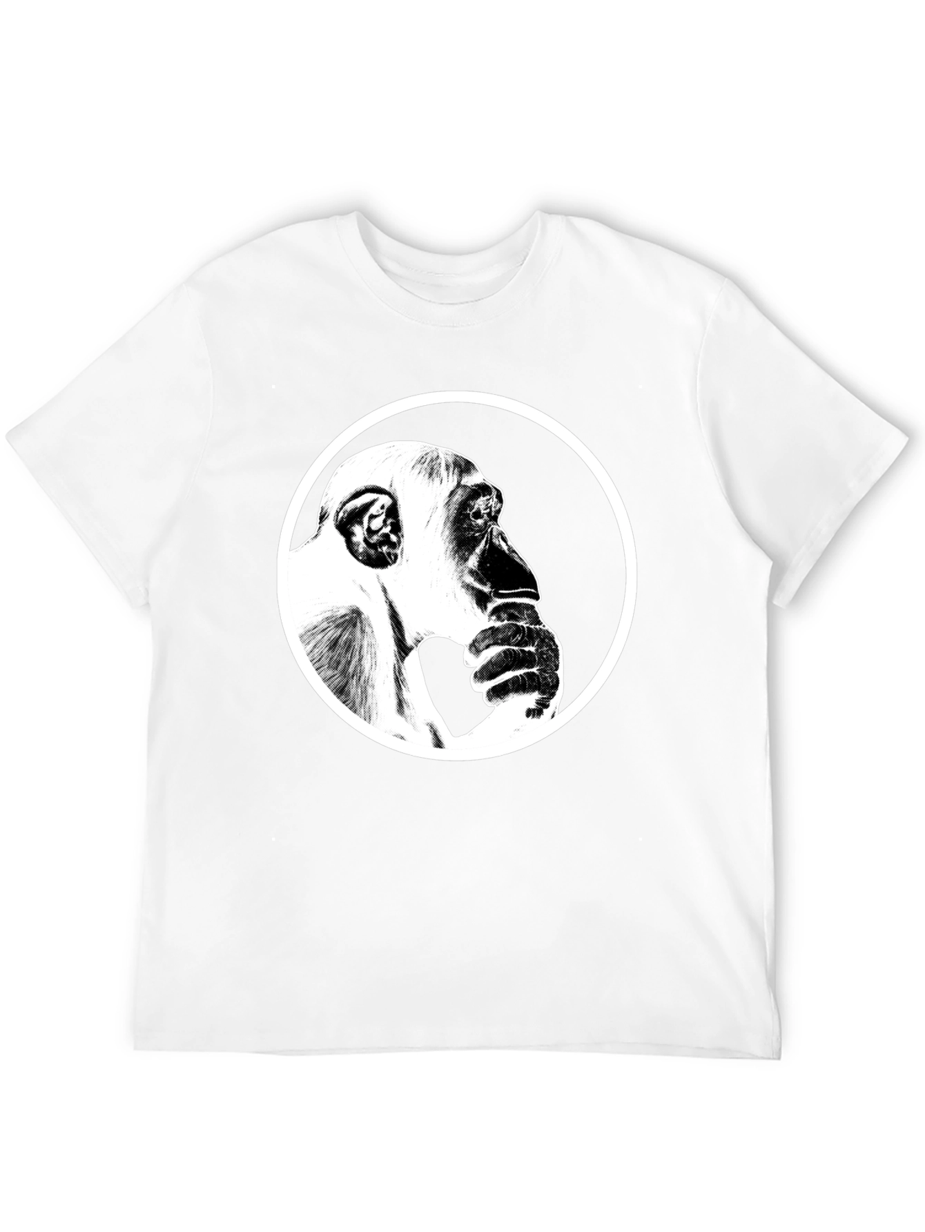 Thinking Chimpanzee Graphic T-Shirt