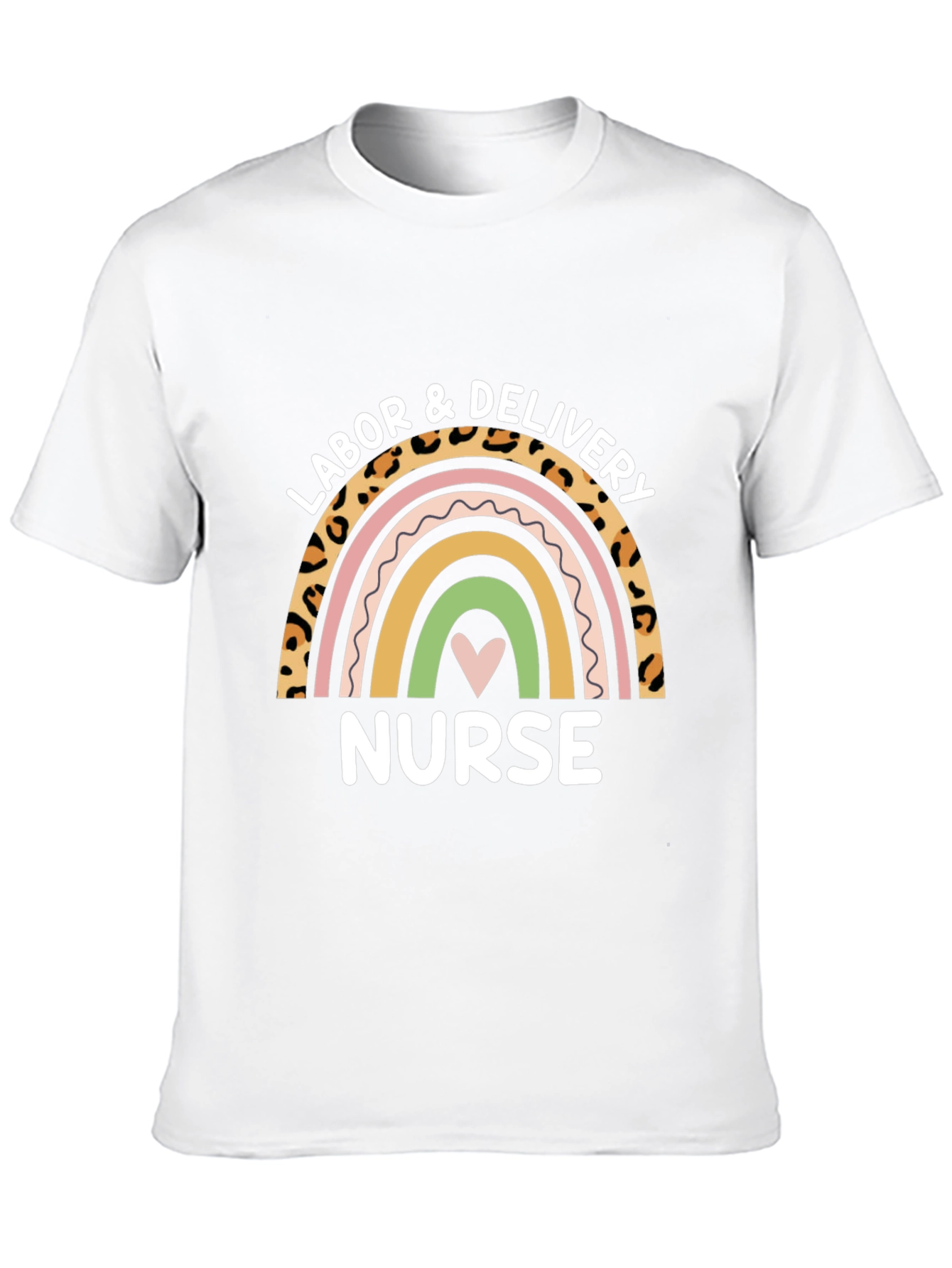 Labor & Delivery Nurse Rainbow Graphic T-Shirt