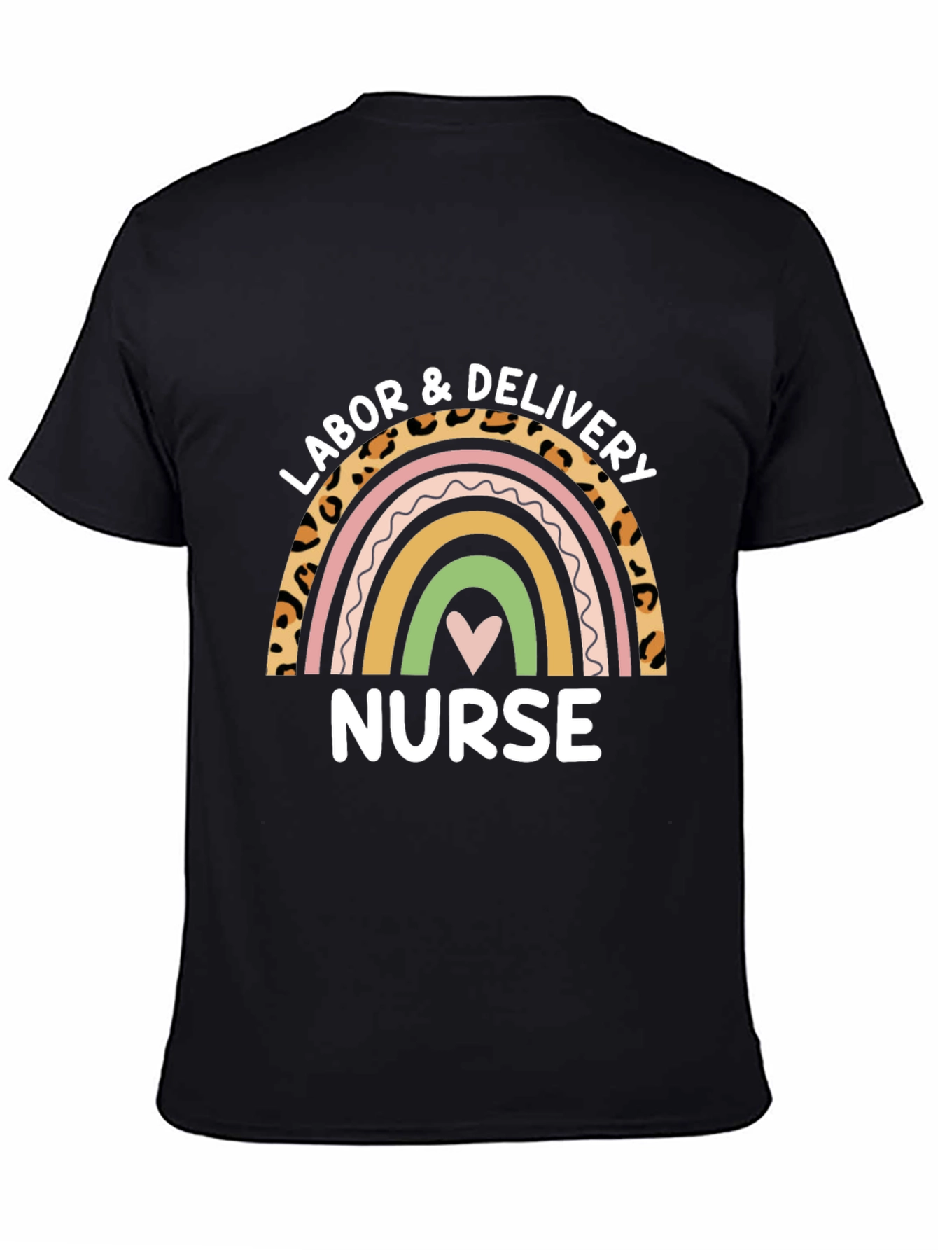 Labor & Delivery Nurse Rainbow Graphic T-Shirt