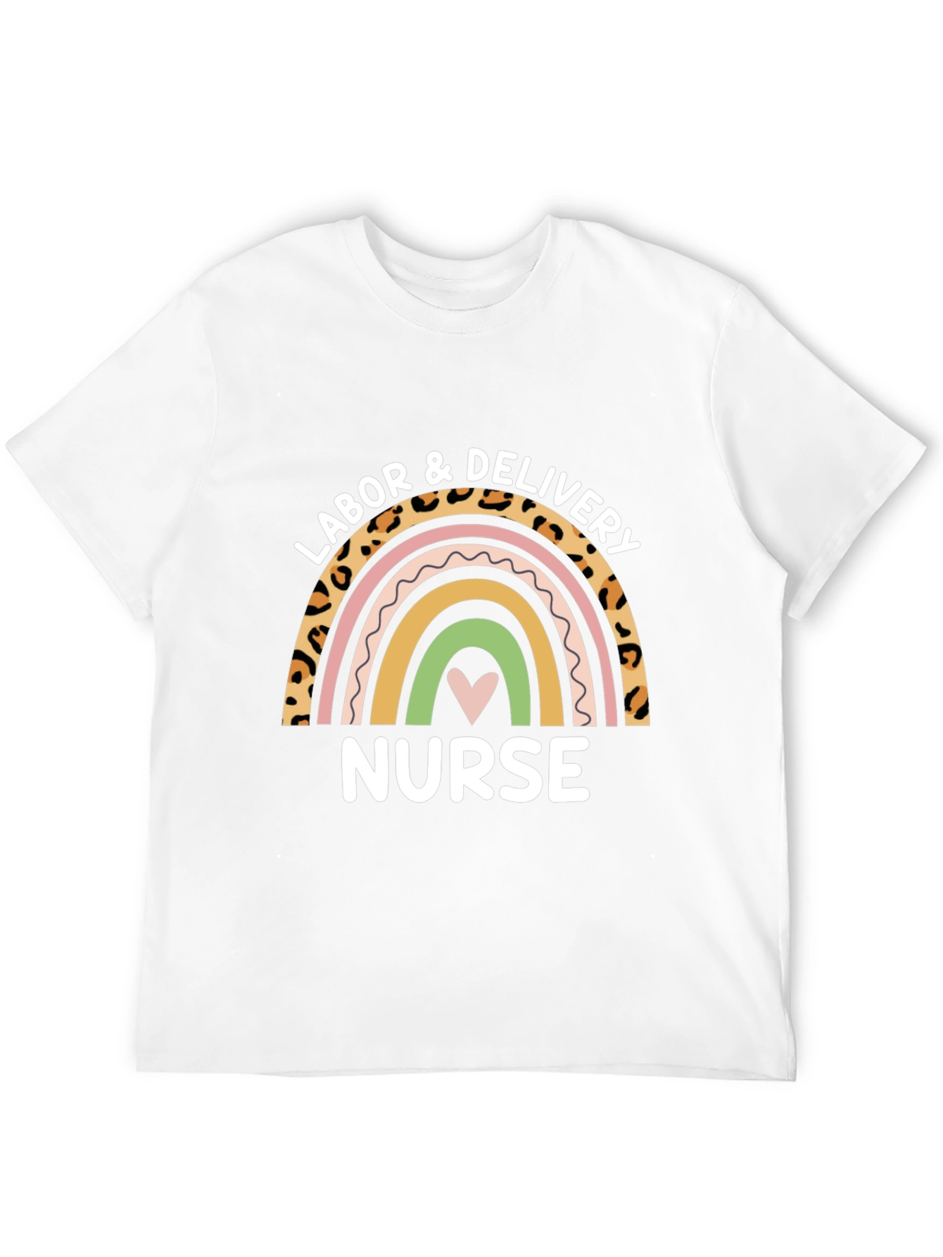 Labor & Delivery Nurse Rainbow Graphic T-Shirt