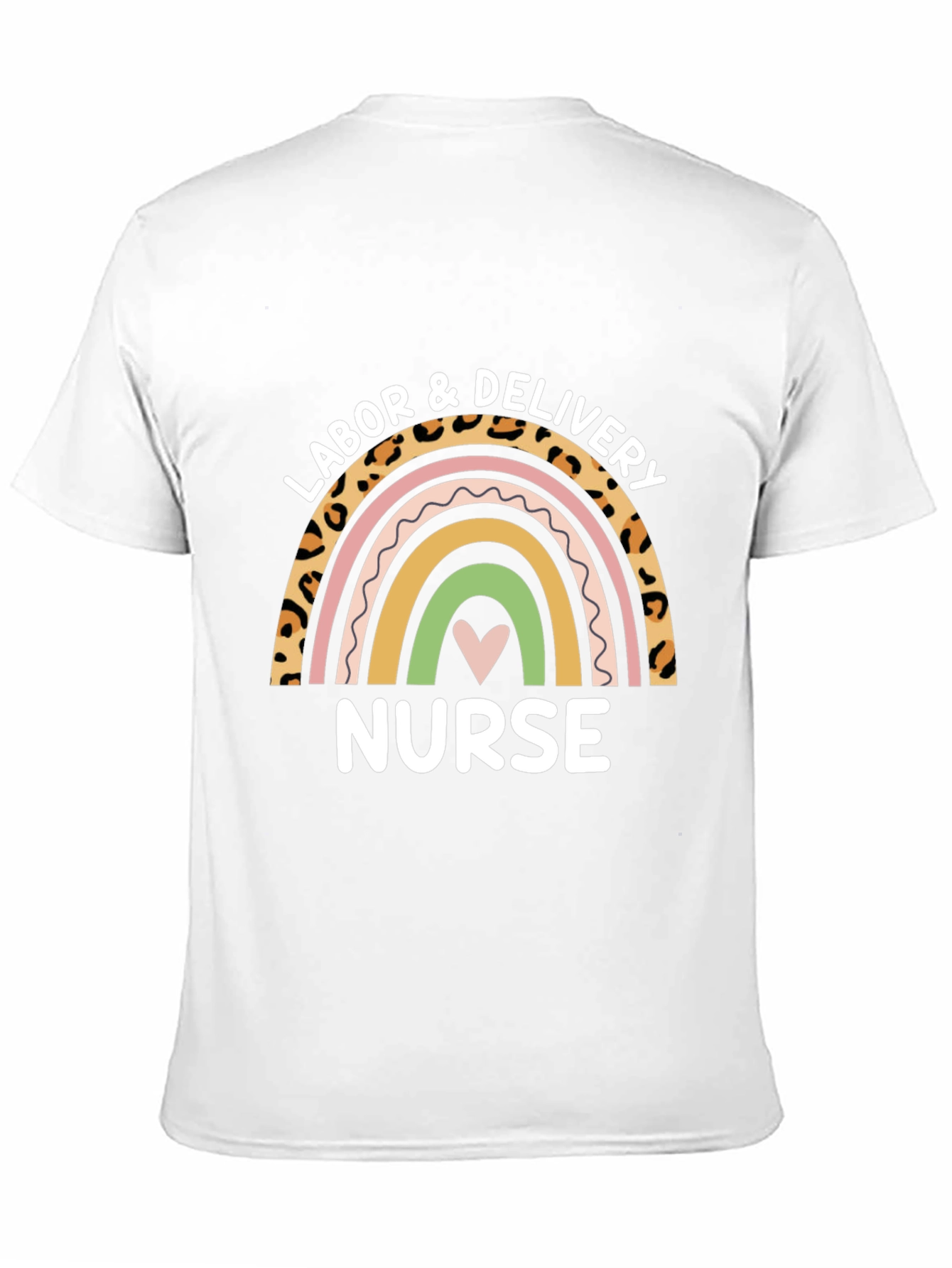 Labor & Delivery Nurse Rainbow Graphic T-Shirt
