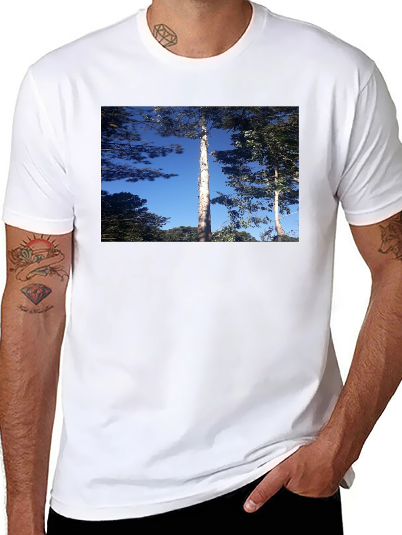 Nature Scene Black T-Shirt