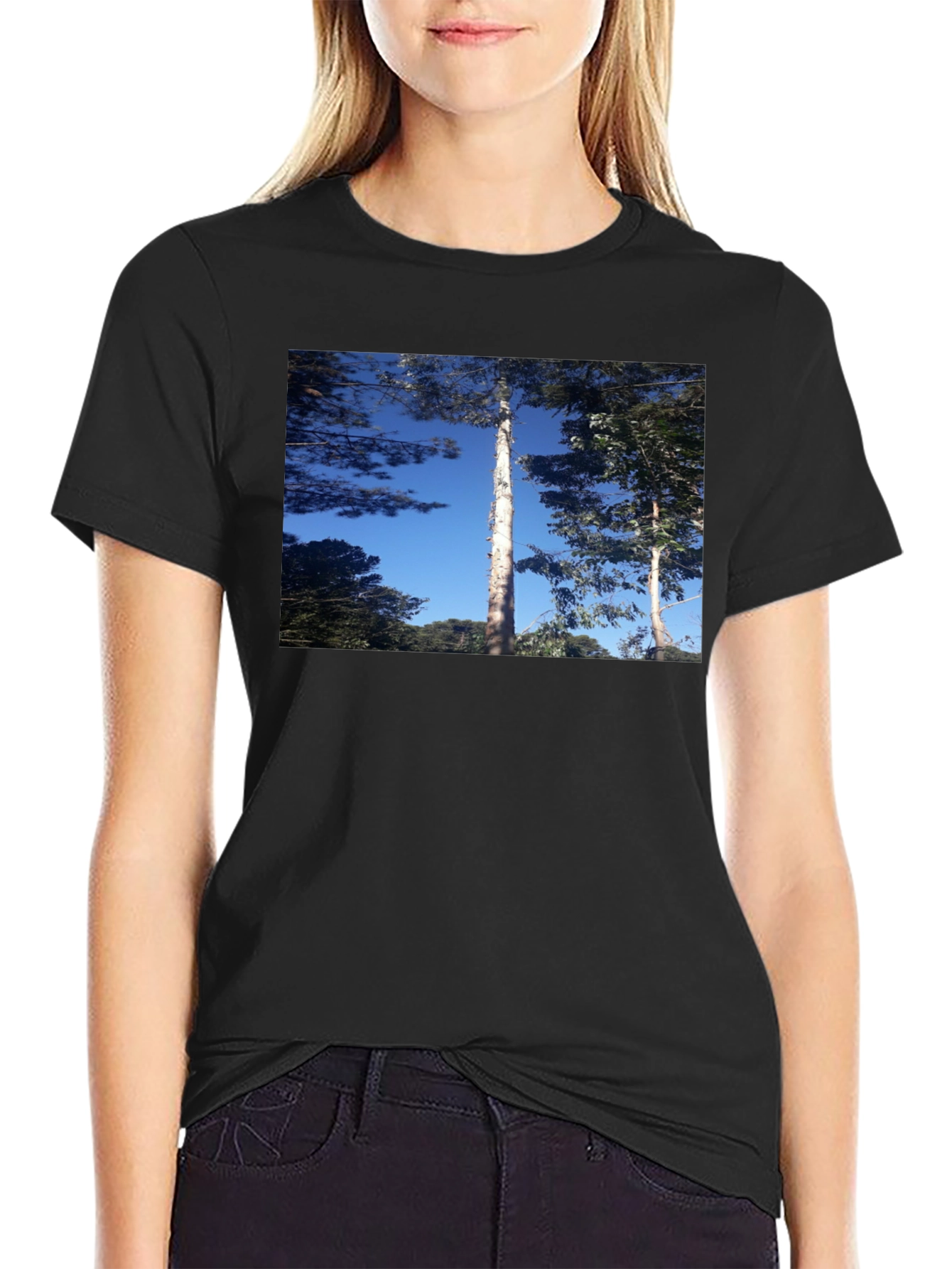 Nature Scene Black T-Shirt