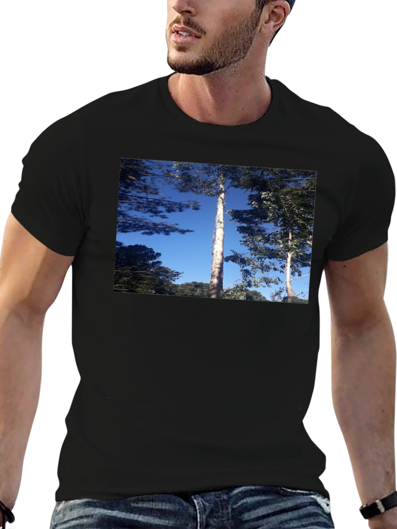 Nature Scene Black T-Shirt