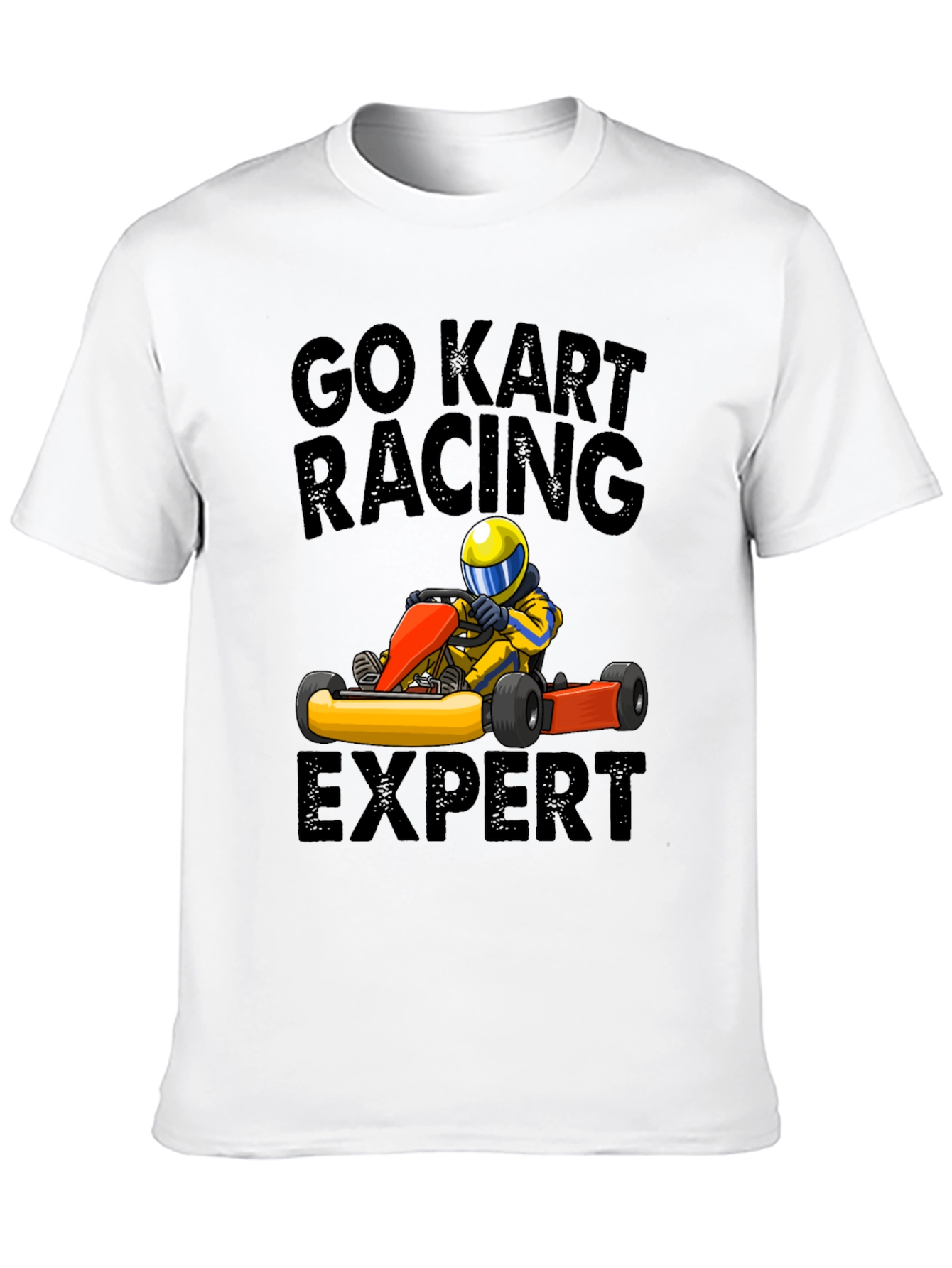 Go Kart Racing Expert T-Shirt - Black Cotton Blend