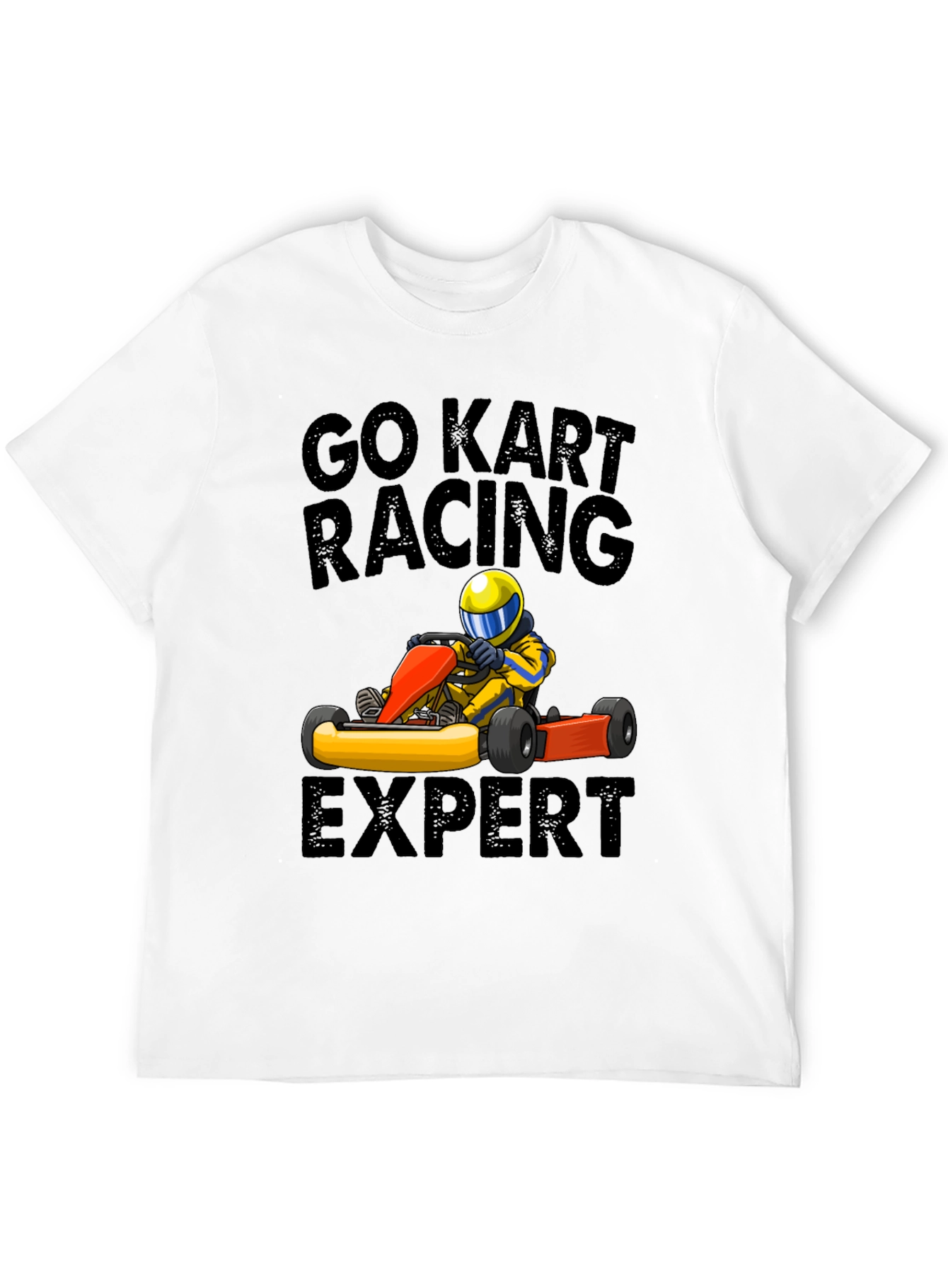 Go Kart Racing Expert T-Shirt - Black Cotton Blend