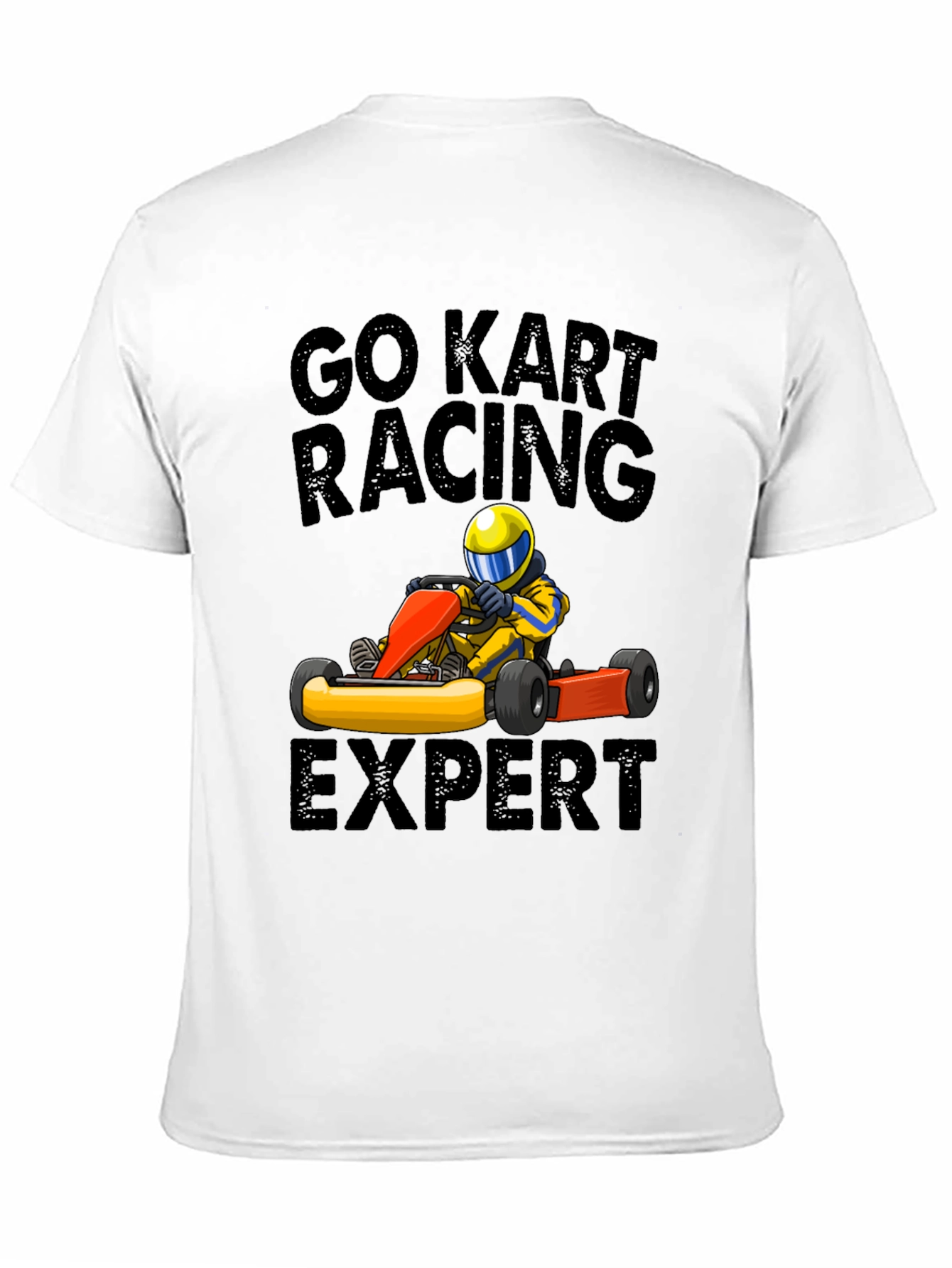 Go Kart Racing Expert T-Shirt - Black Cotton Blend