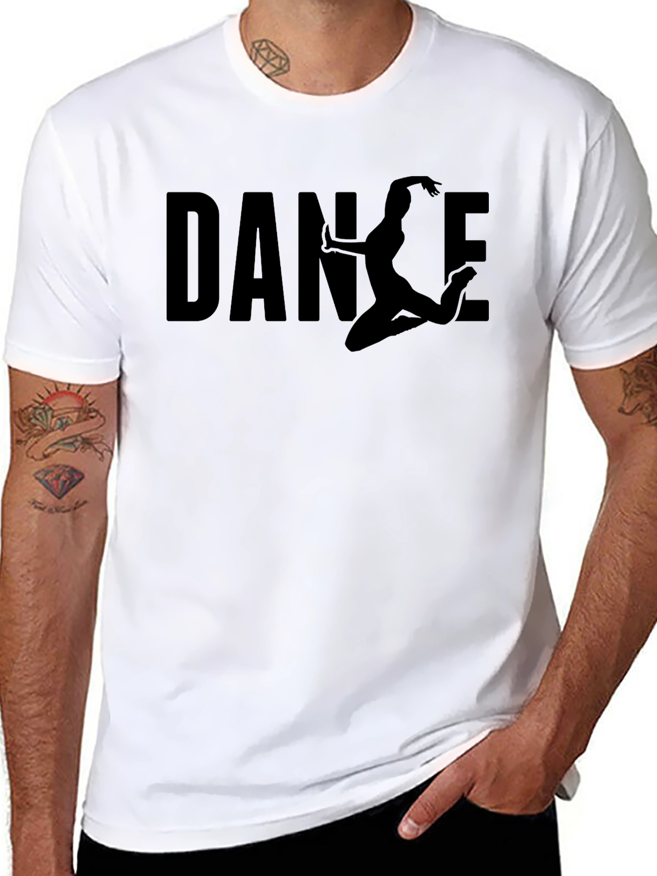 Dance Silhouette Graphic Tee - Unisex Black T-Shirt