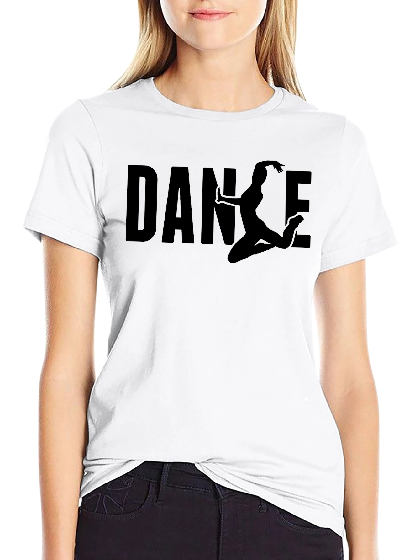 Dance Silhouette Graphic Tee - Unisex Black T-Shirt