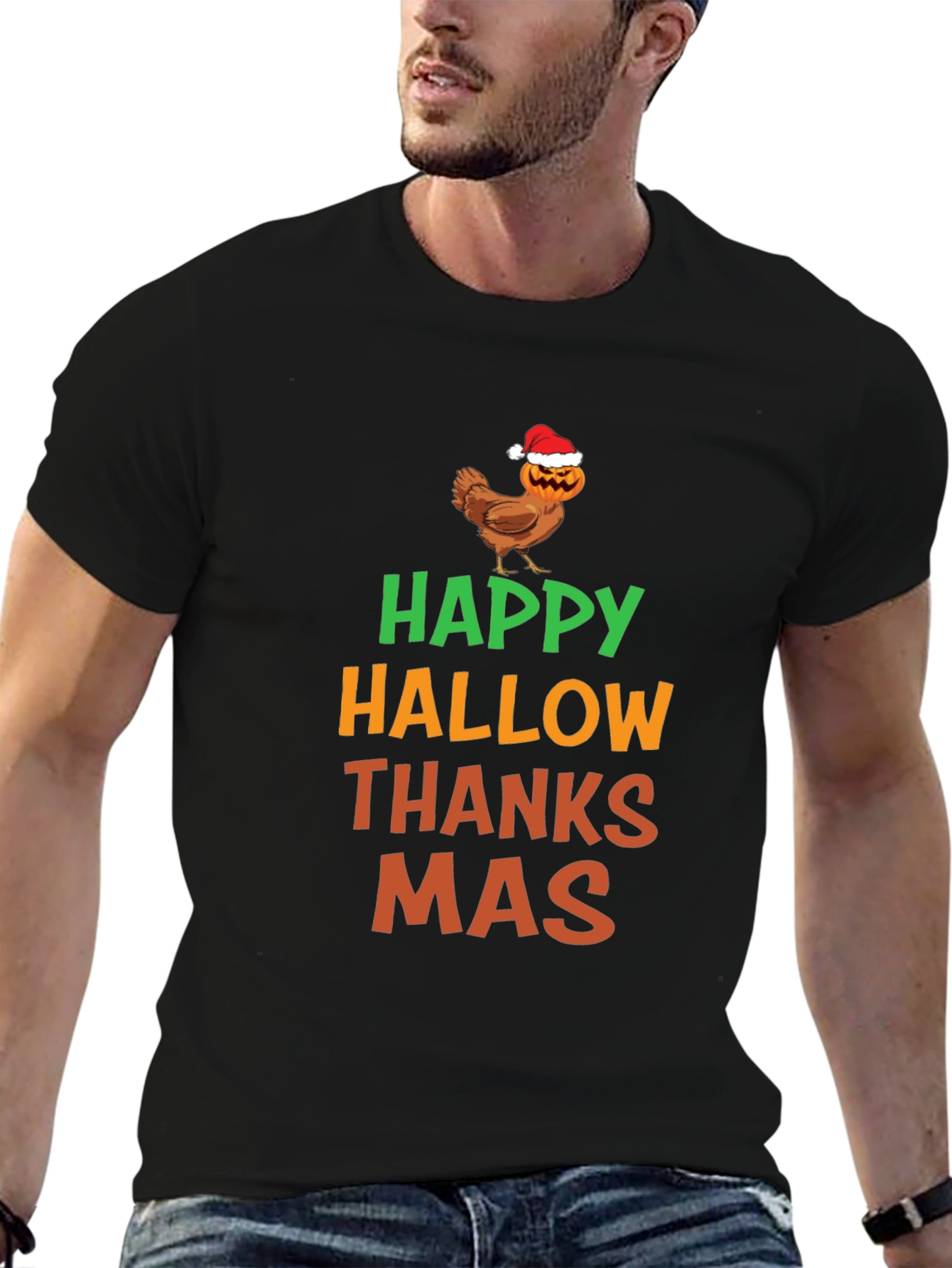 Happy Hallowthanksmas Graphic T-Shirt