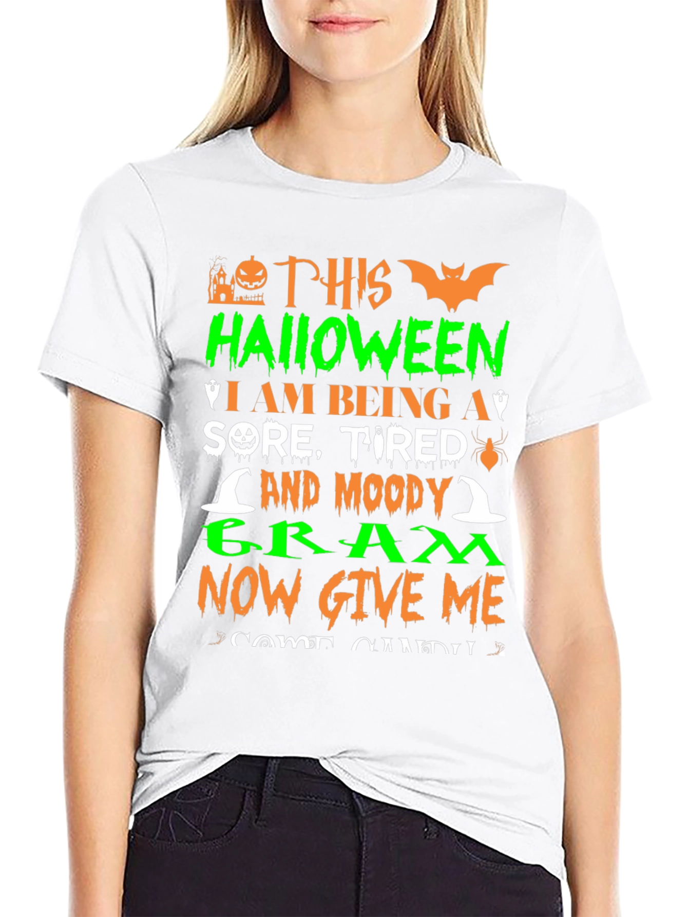Halloween Sore Tired Moody Gram T-Shirt