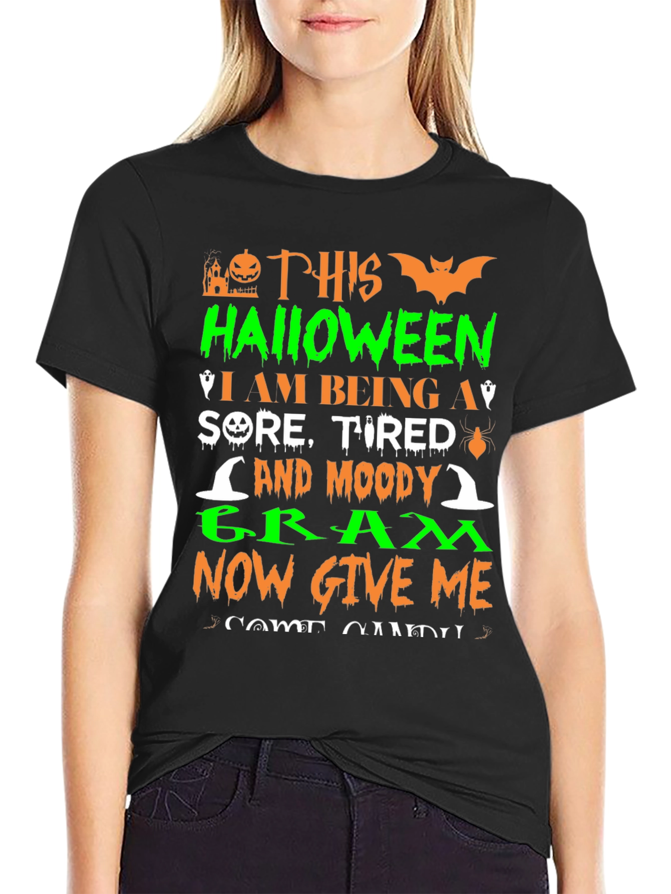 Halloween Sore Tired Moody Gram T-Shirt