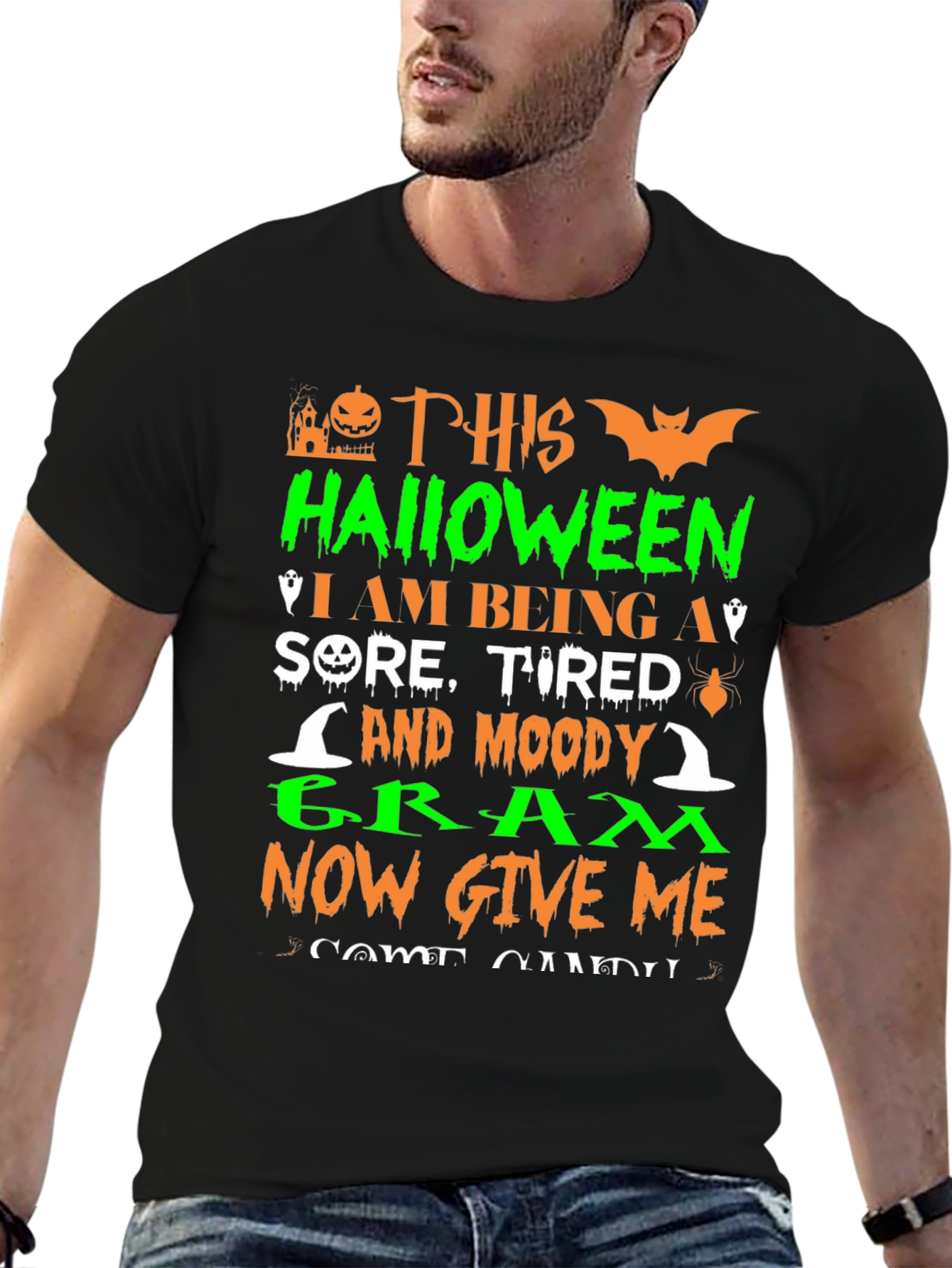 Halloween Sore Tired Moody Gram T-Shirt