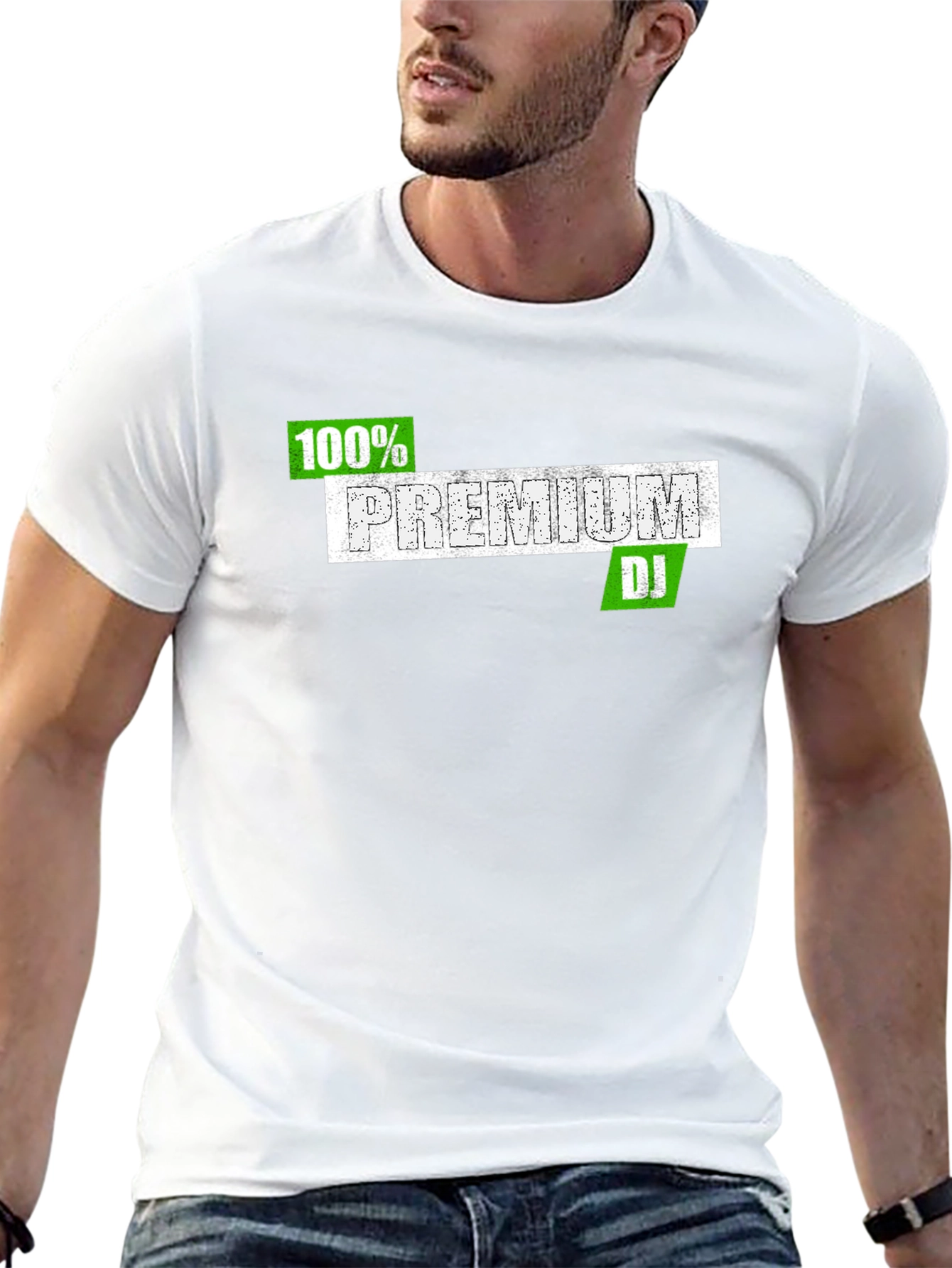 100% Premium DJ Black T-Shirt