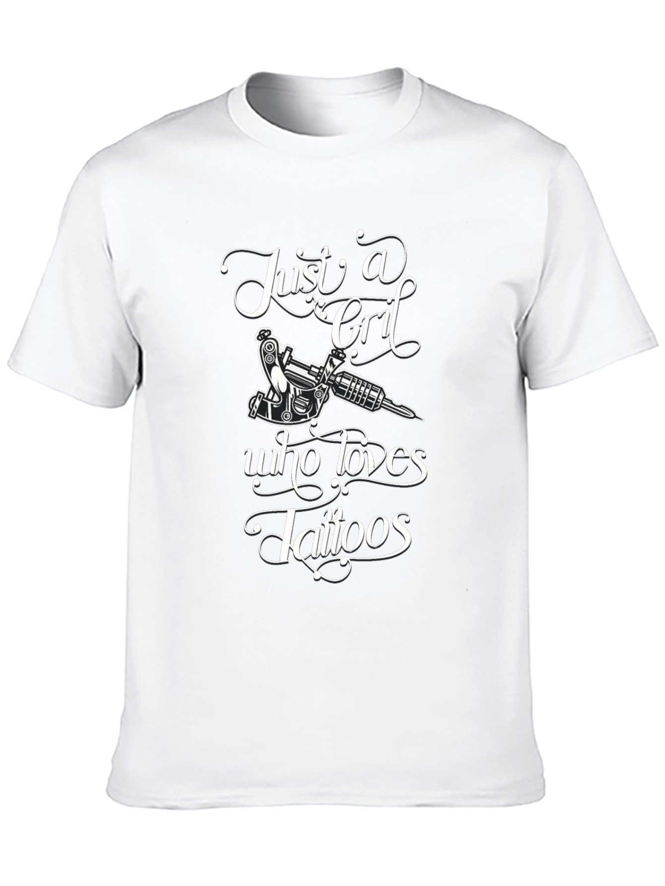 Just a Girl Who Loves Tattoos Black T-Shirt
