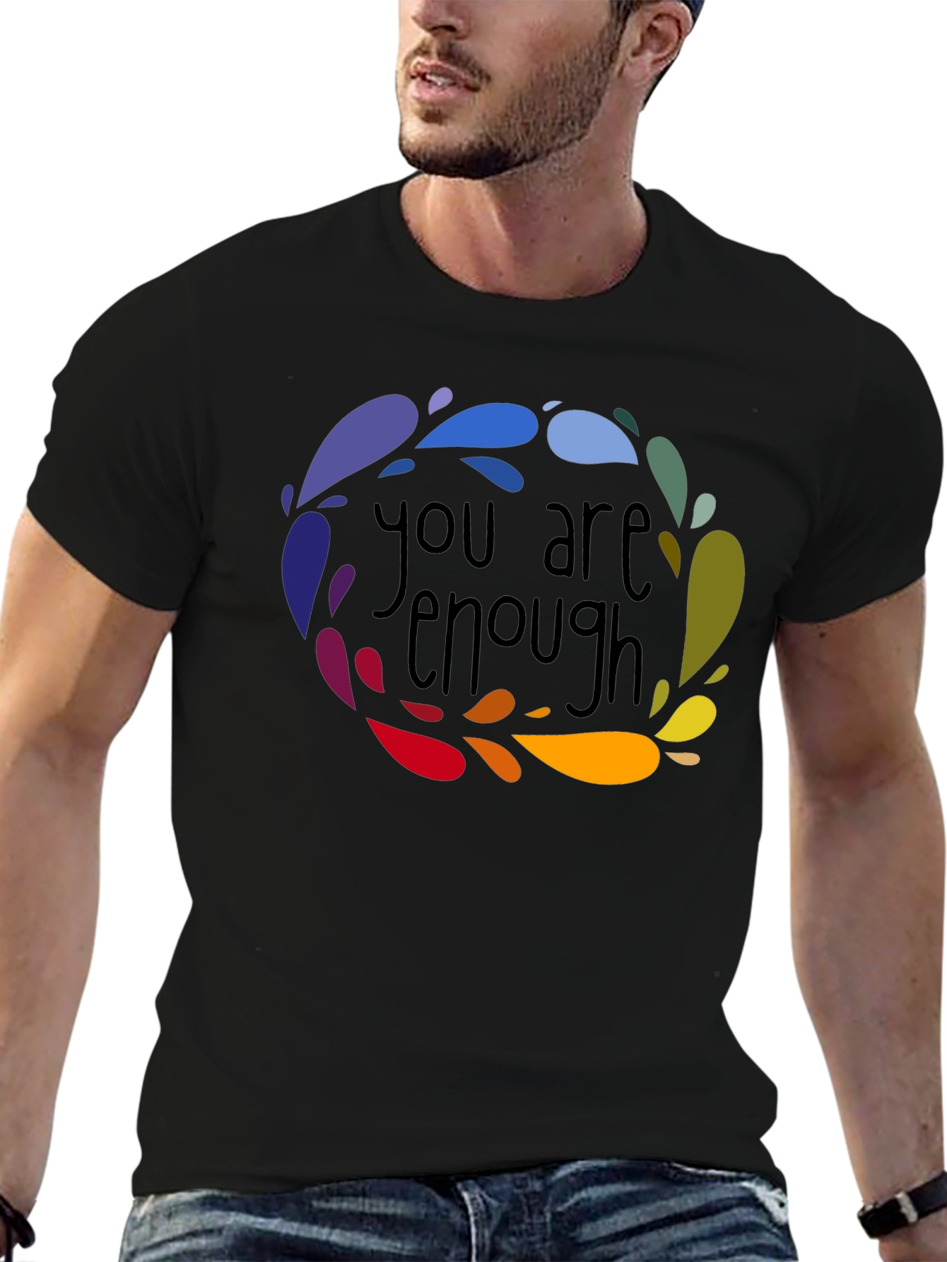 You Are Enough Graphic Tee - Black