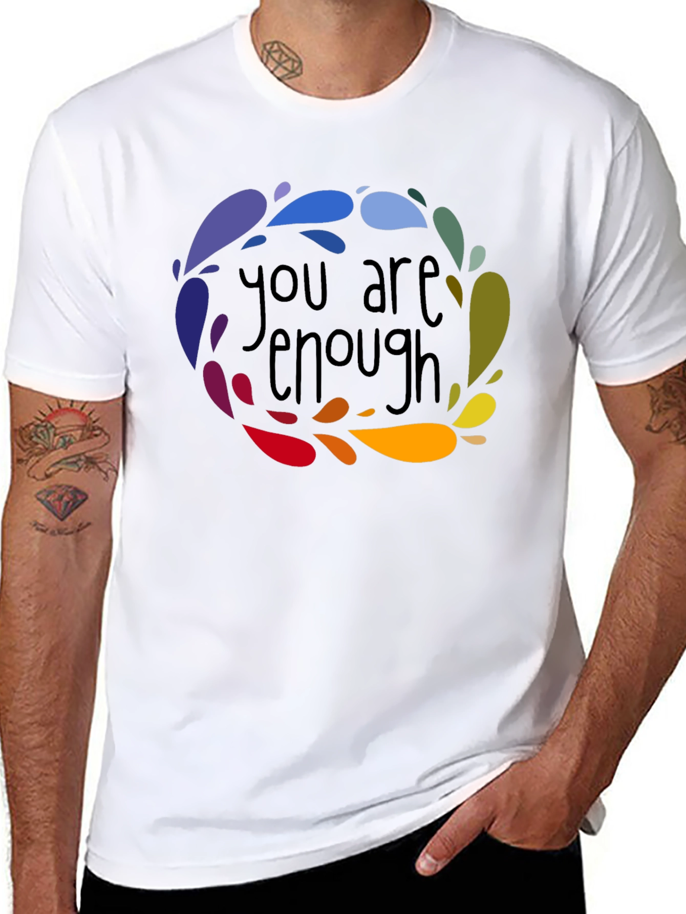 You Are Enough Graphic Tee - Black