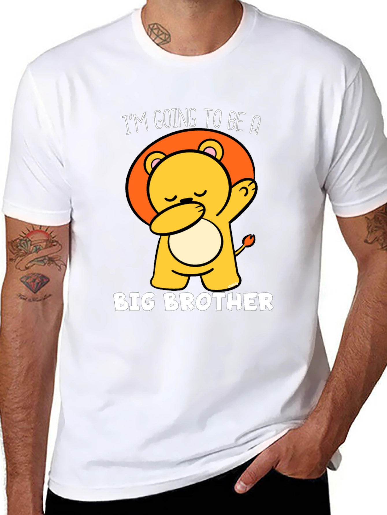 Big Brother Lion Graphic Tee - Black