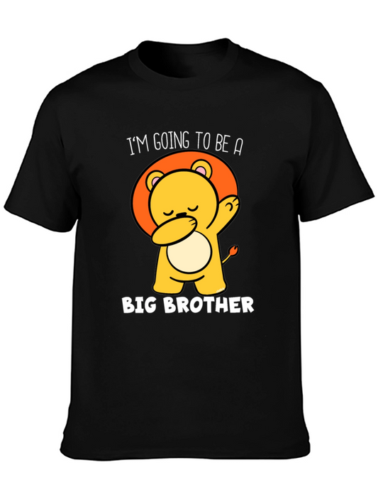 Big Brother Lion Graphic Tee - Black