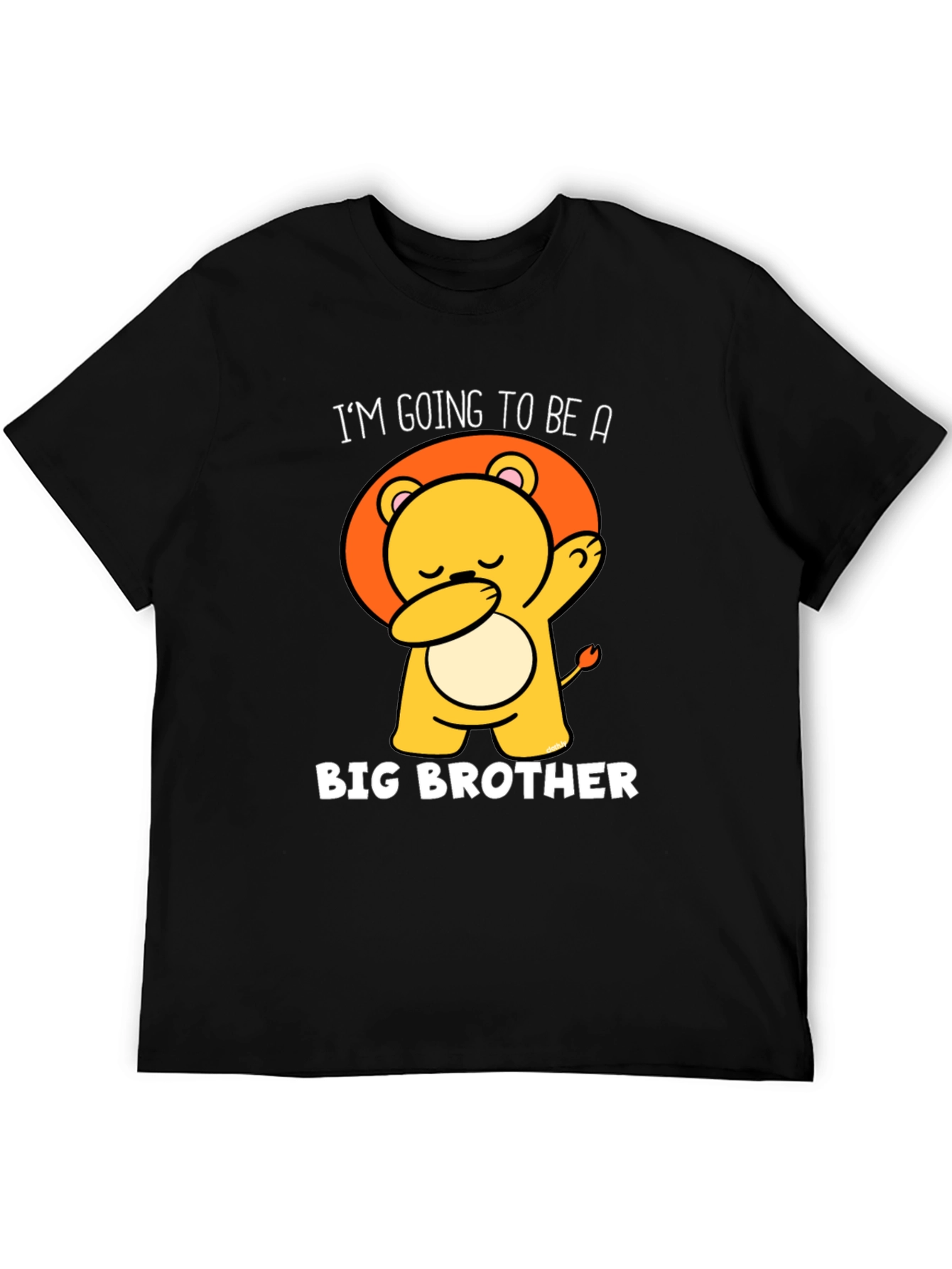 Big Brother Lion Graphic Tee - Black