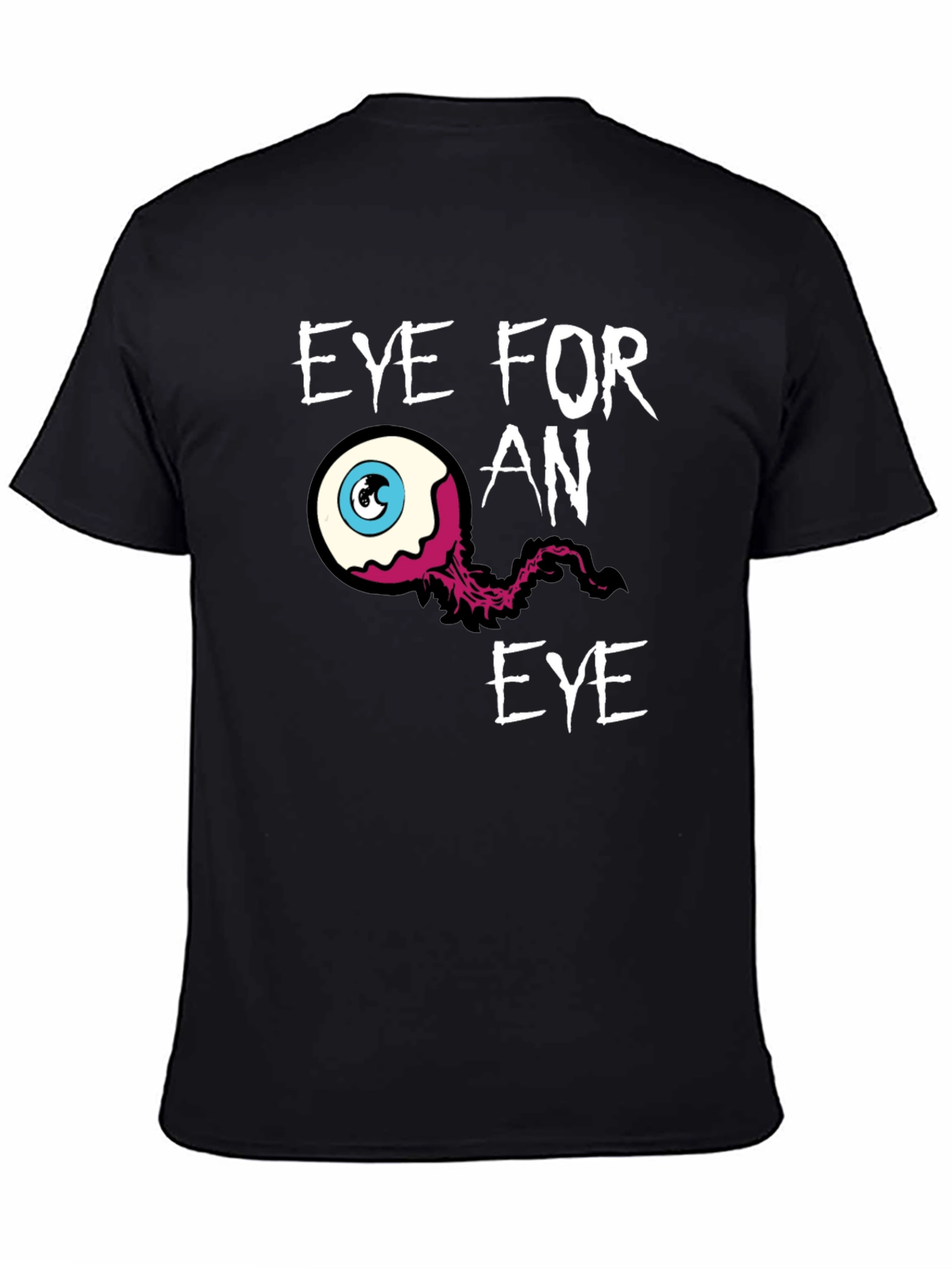 Eye for an Eye Graphic Print Black T-Shirt