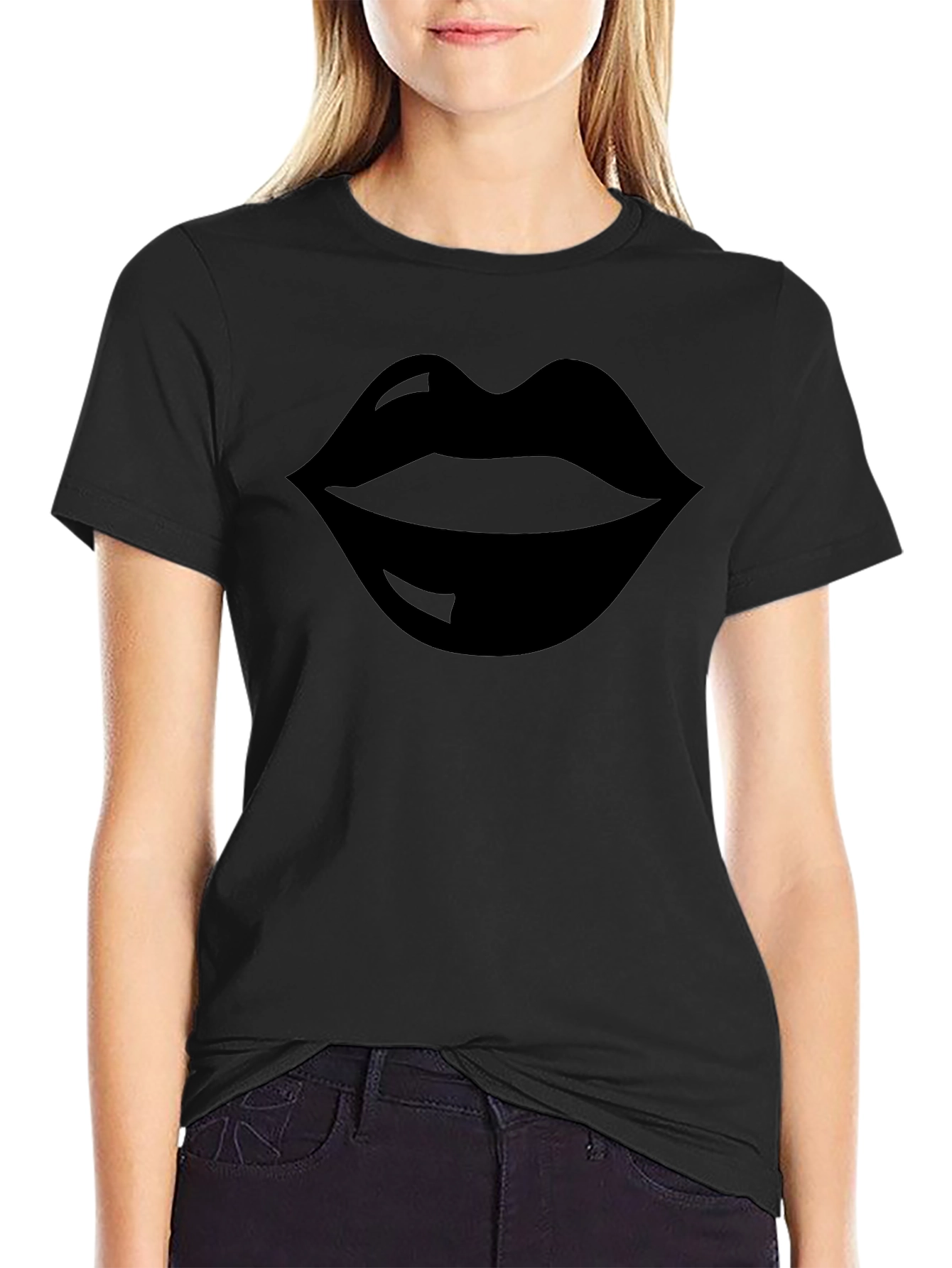 Black Lips Graphic Tee - Stylish Casual Wear