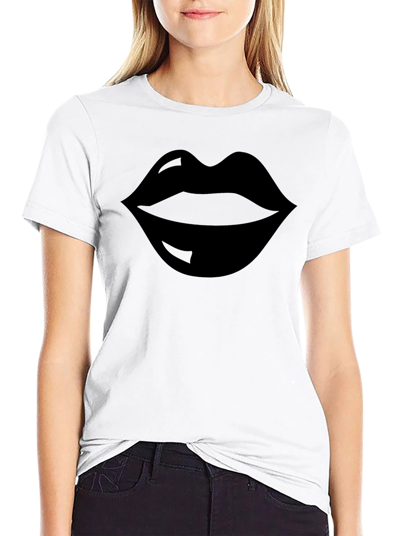Black Lips Graphic Tee - Stylish Casual Wear