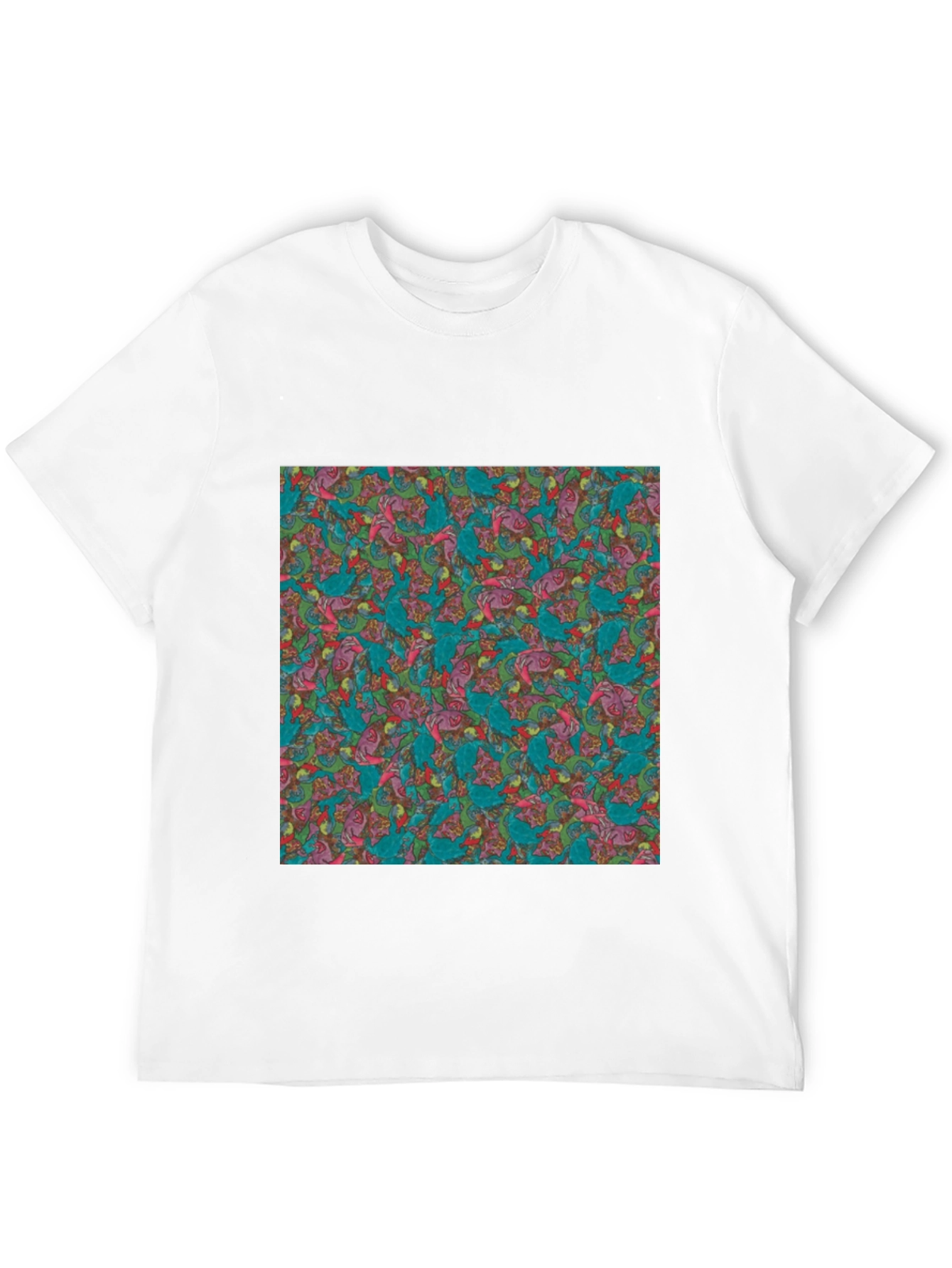 Abstract Pattern Graphic Black T-Shirt
