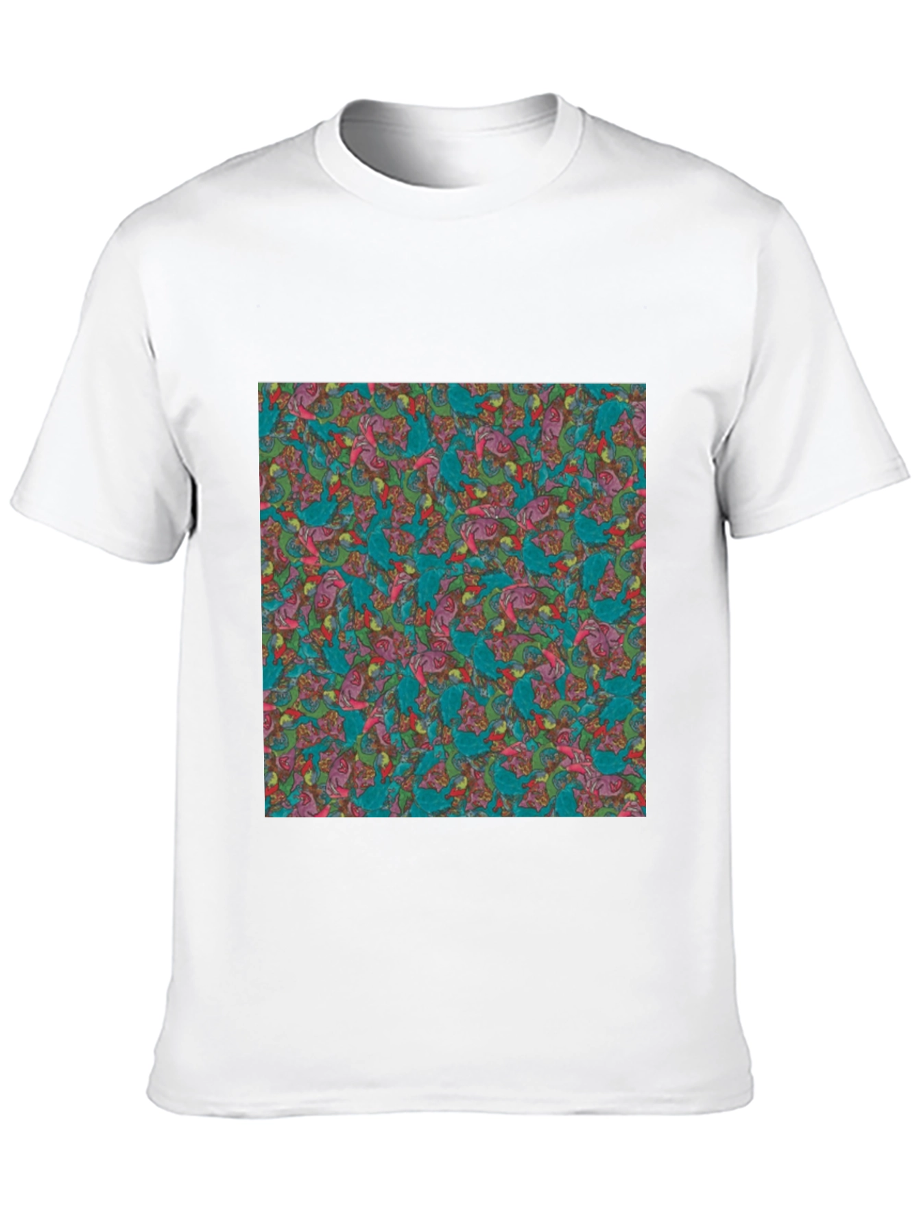 Abstract Pattern Graphic Black T-Shirt