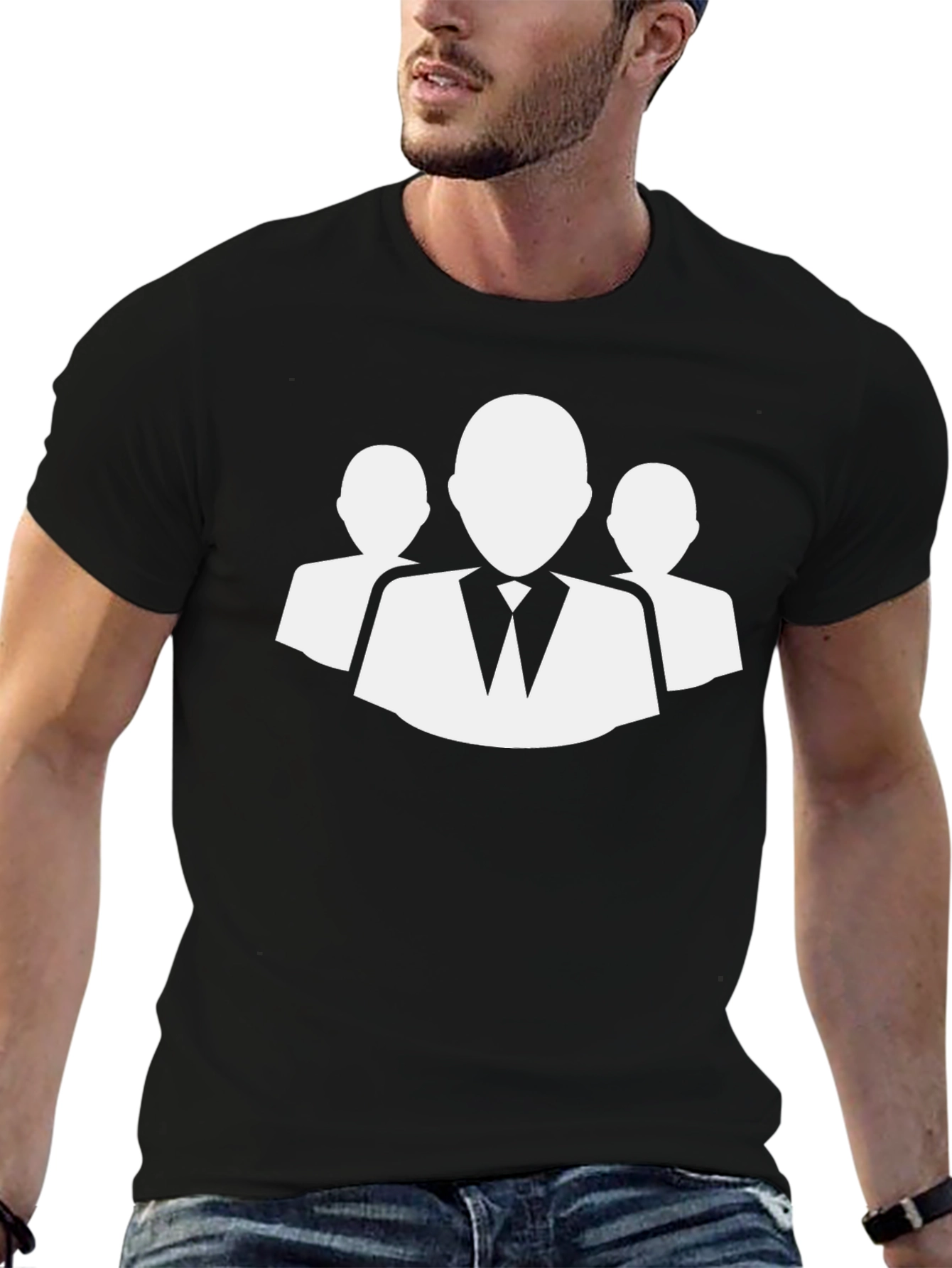 Teamwork T-Shirt - Black Cotton Blend