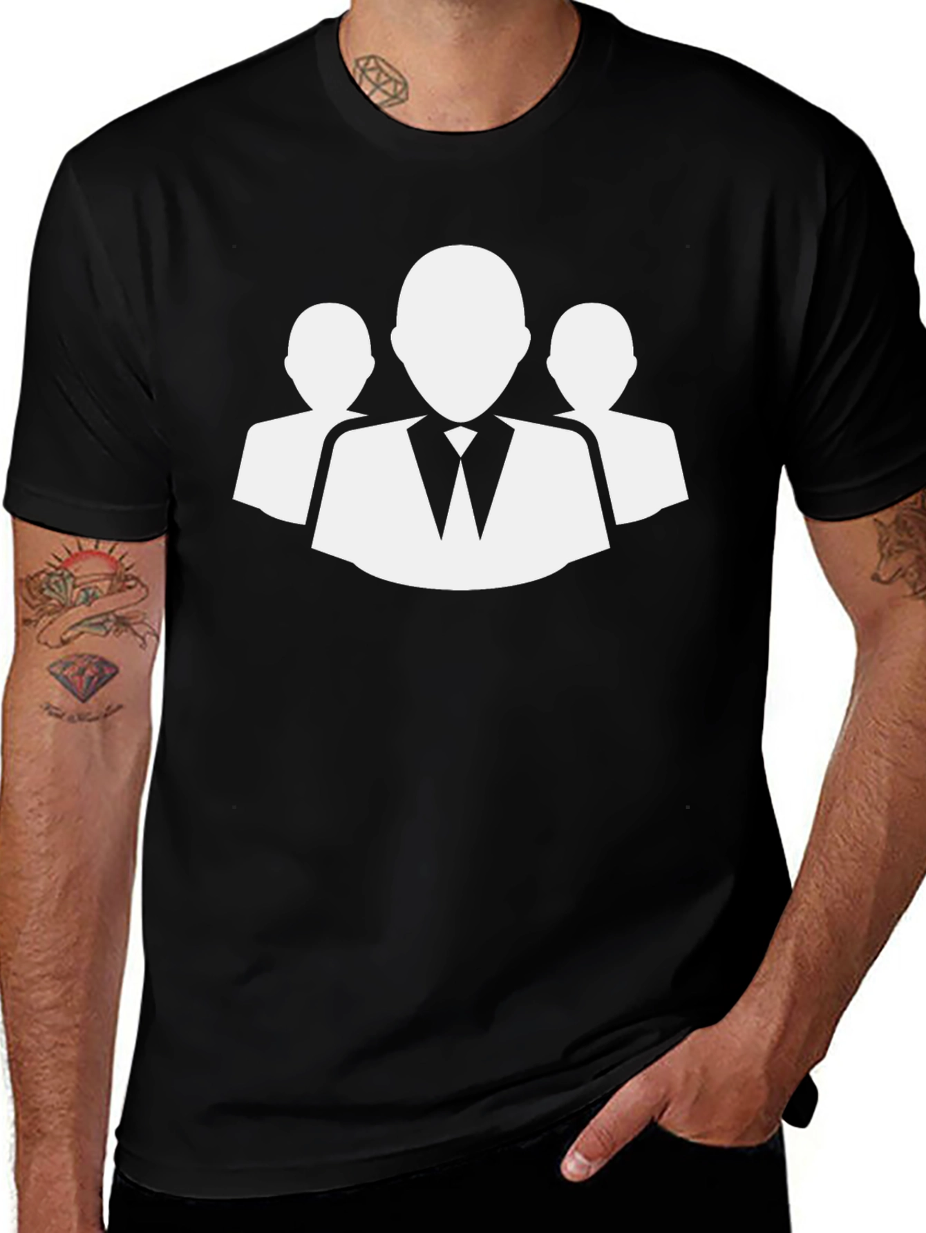 Teamwork T-Shirt - Black Cotton Blend
