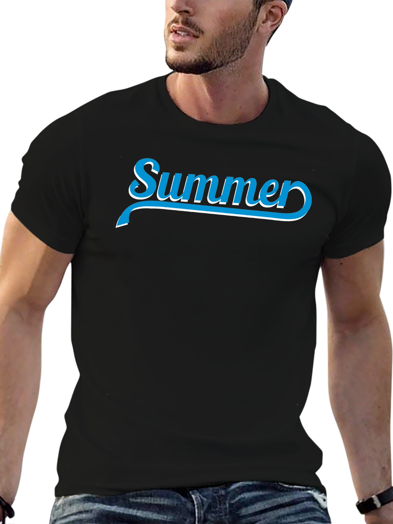 Summer Graphic T-Shirt - Black