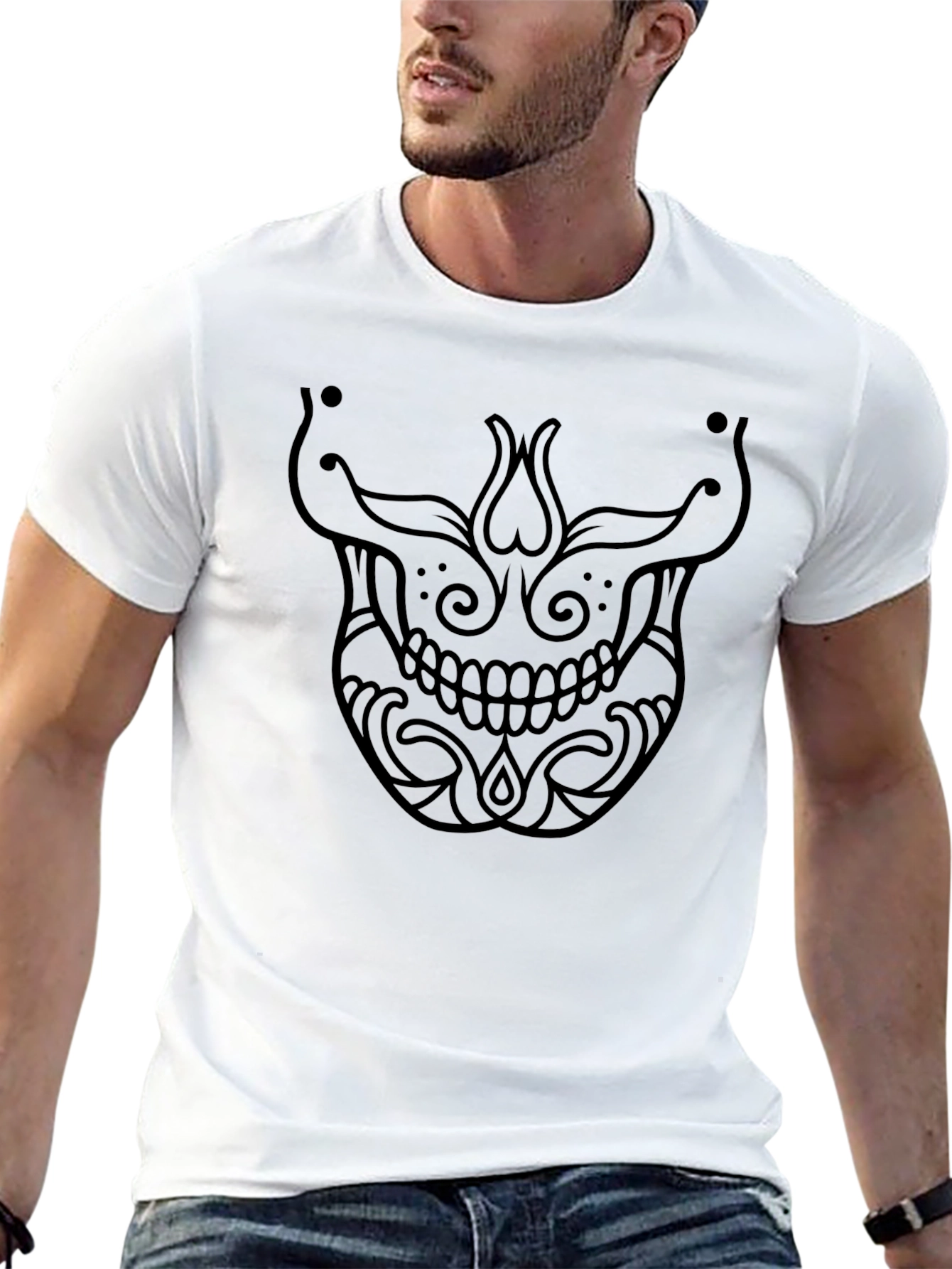 Skull Graphic Black T-Shirt - Mens Fashion