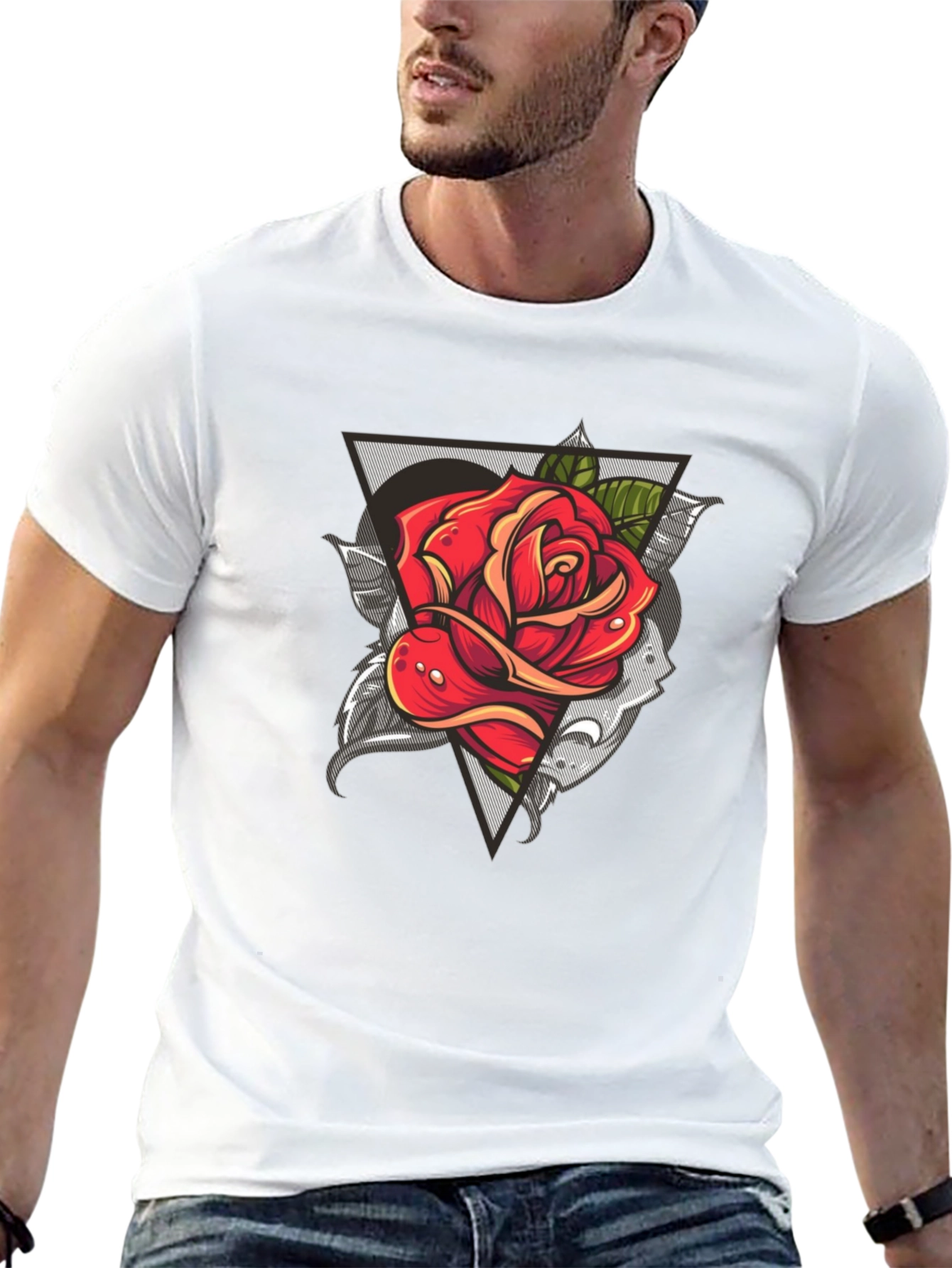 Rose Graphic Black T-Shirt - Modern Streetwear