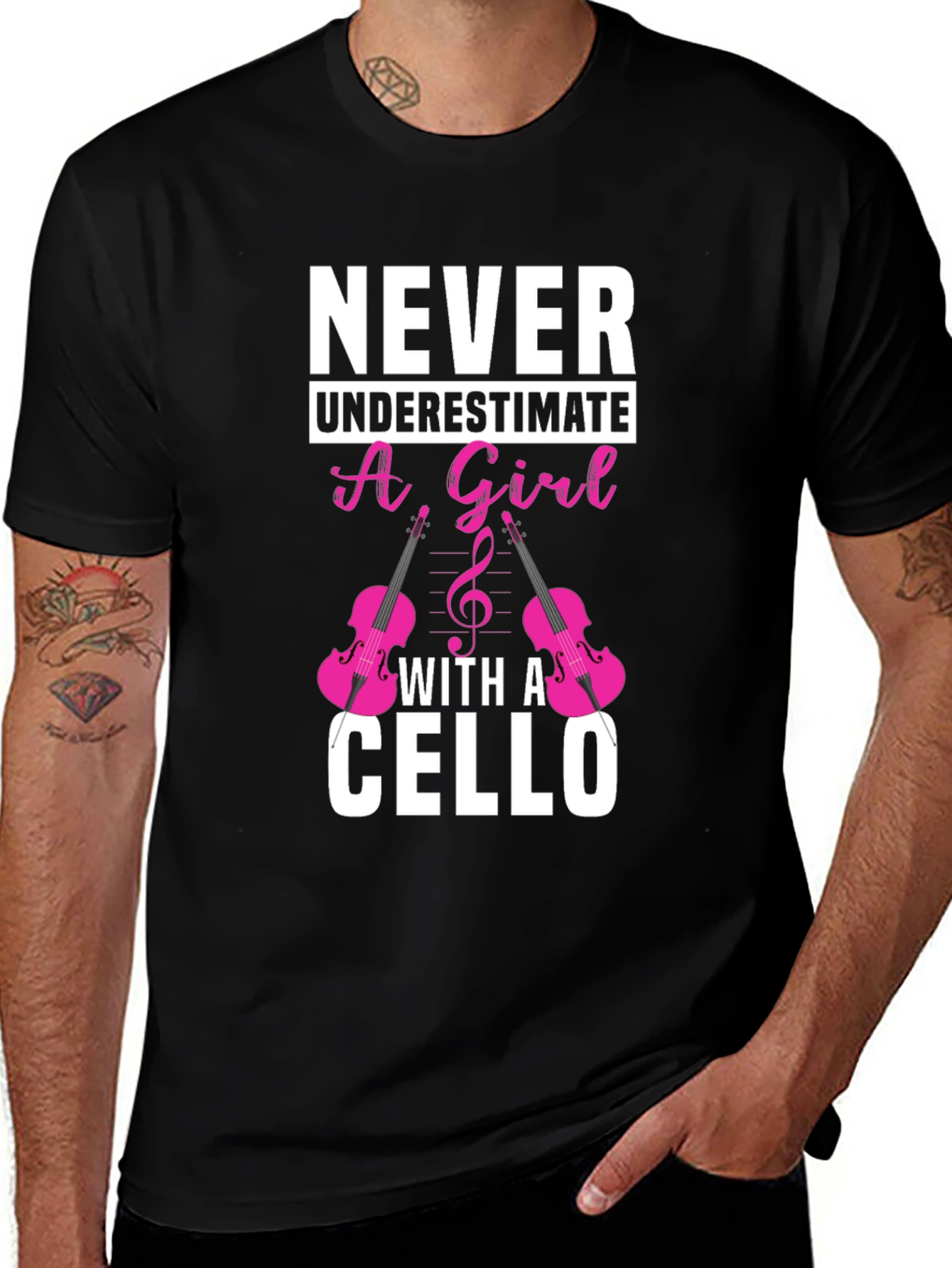 Never Underestimate a Girl with a Cello T-Shirt
