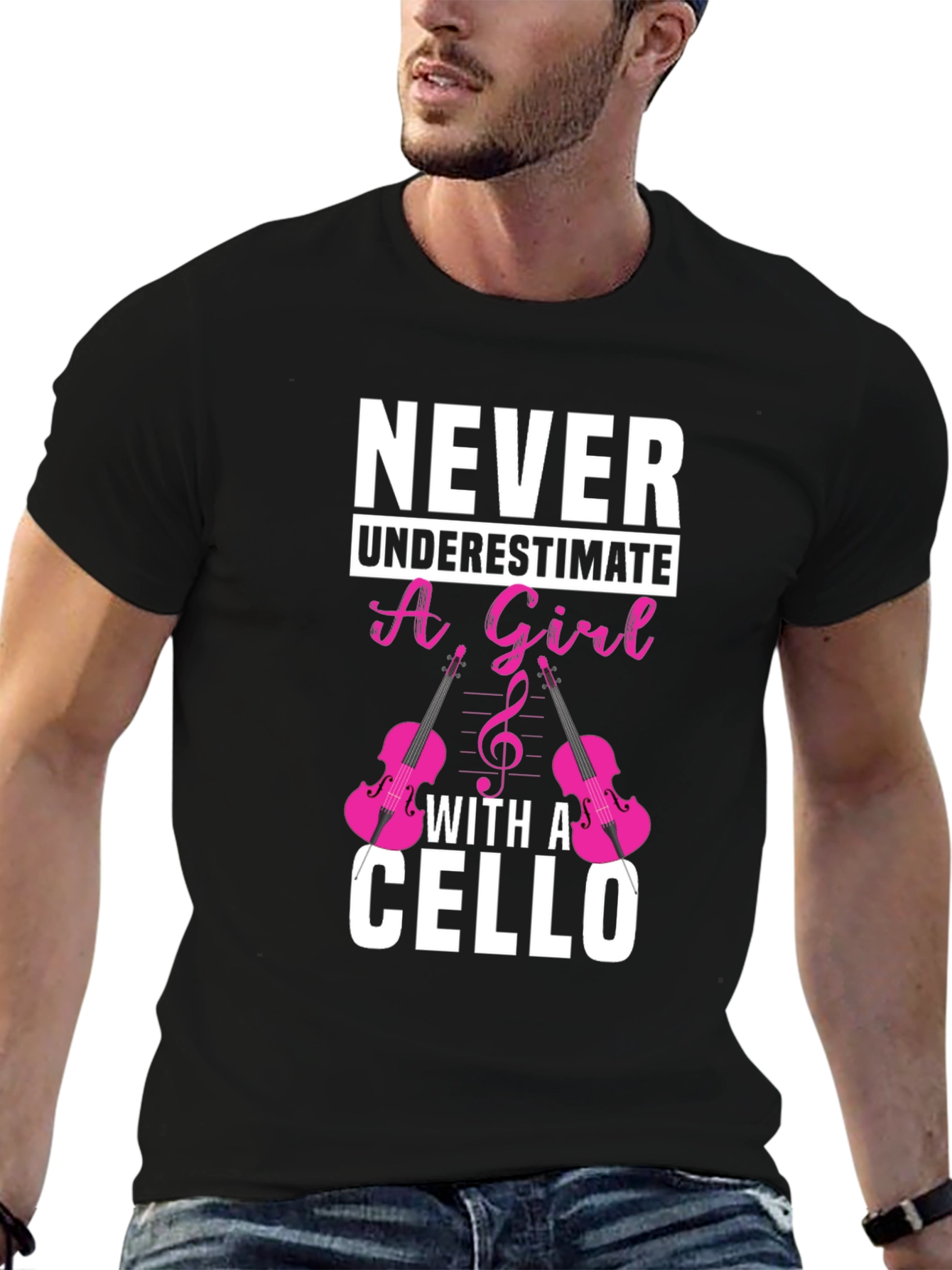 Never Underestimate a Girl with a Cello T-Shirt