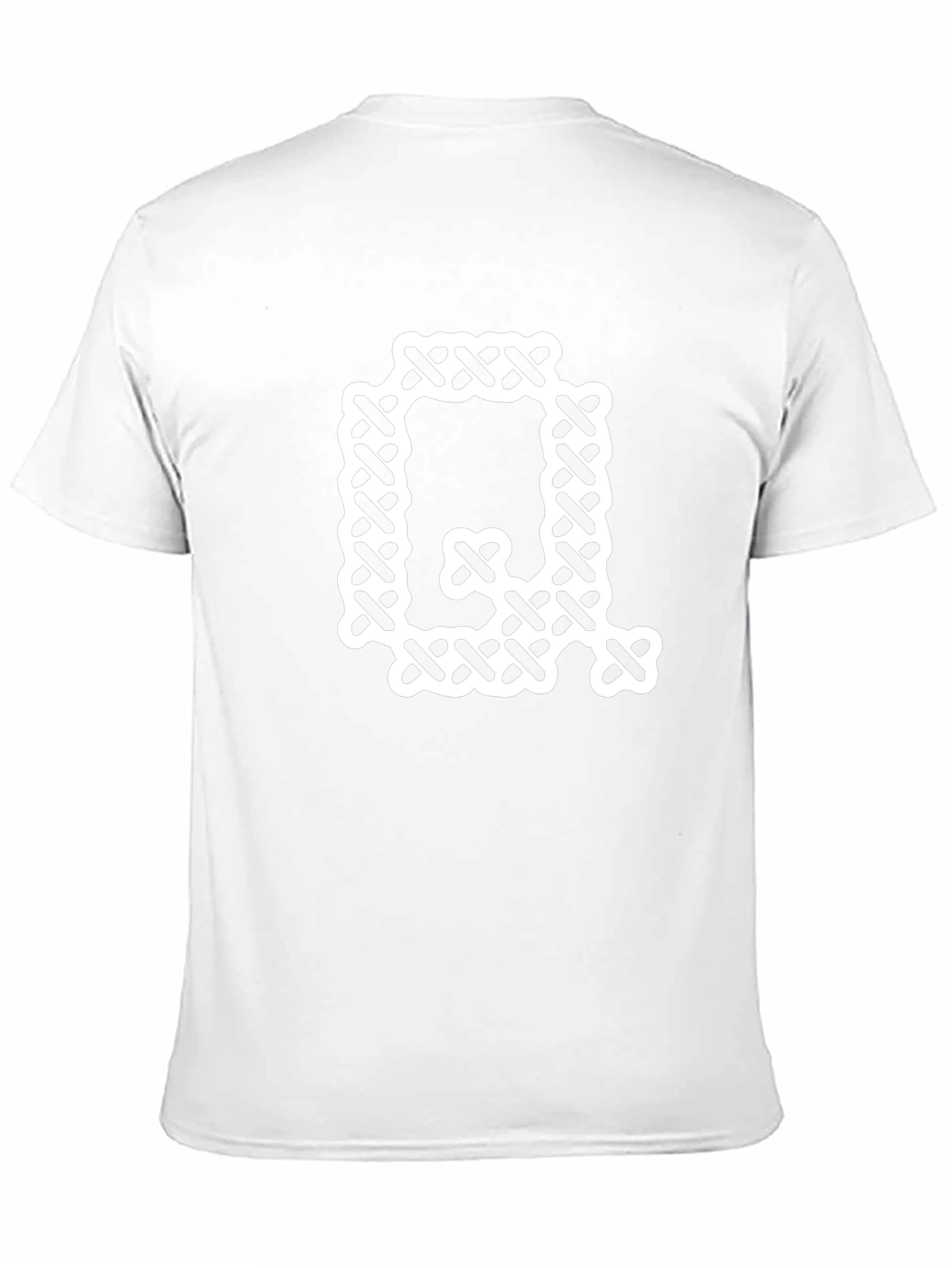 Letter Q Cross Stitch Graphic Tee - Black