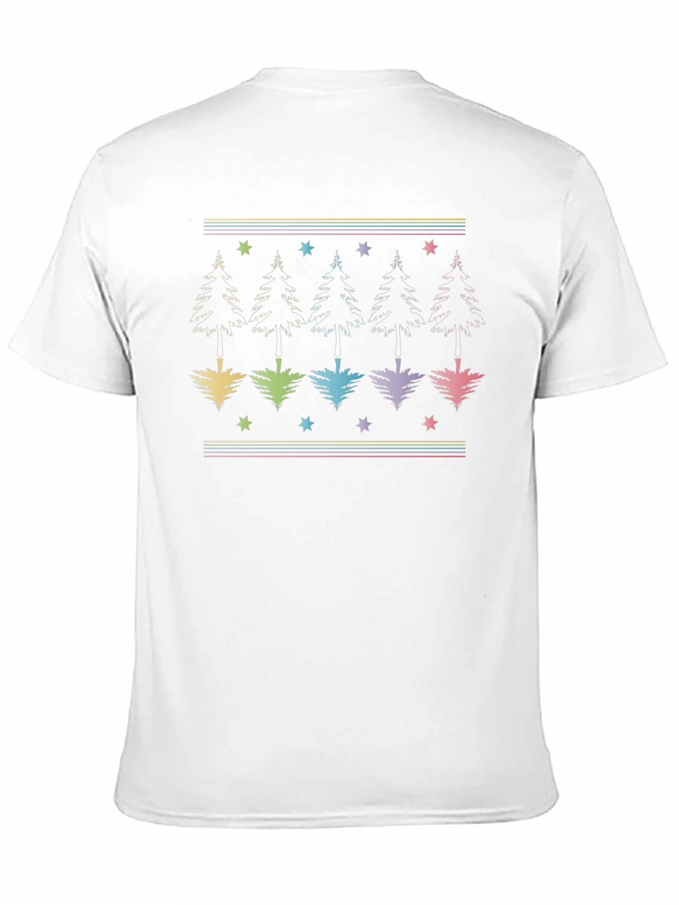 Festive Pine Tree Graphic T-Shirt