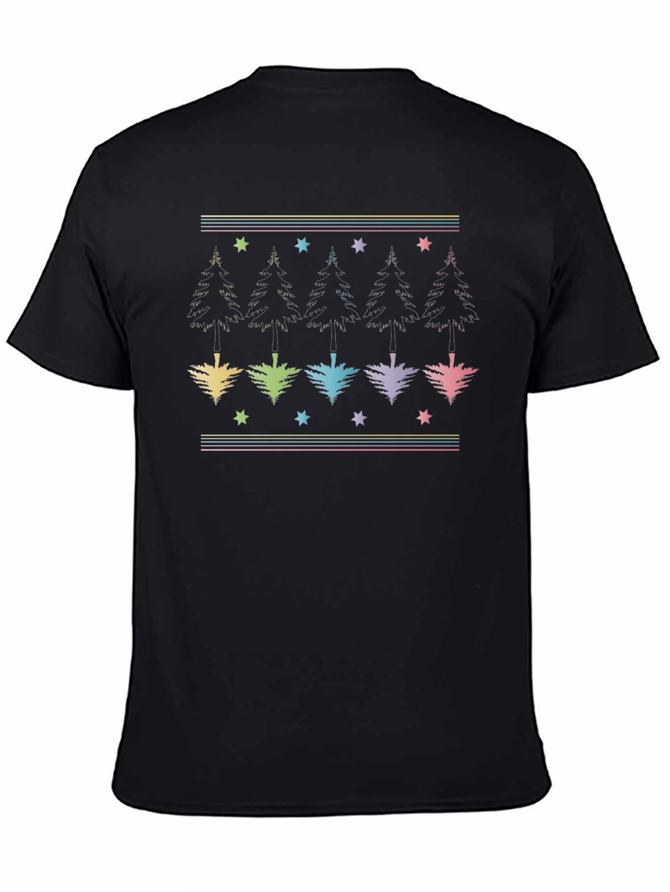 Festive Pine Tree Graphic T-Shirt