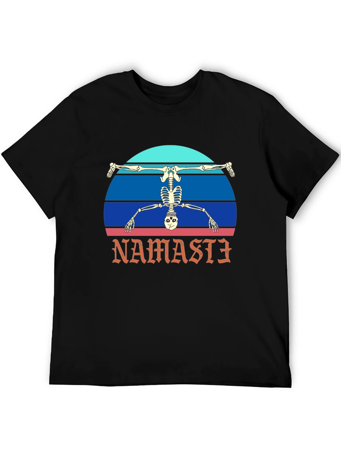 Namaste Skeleton Yoga T-Shirt - Funny Workout Tee