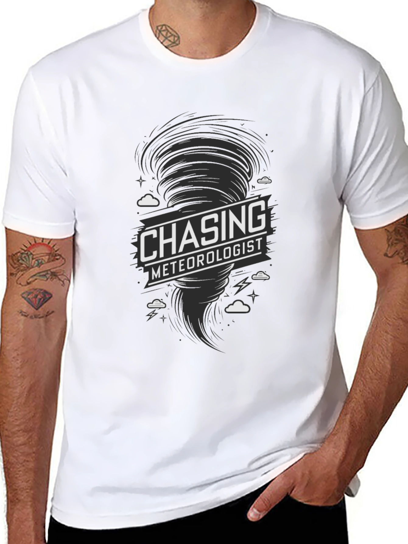 Chasing Meteorologist Tornado Graphic T-Shirt