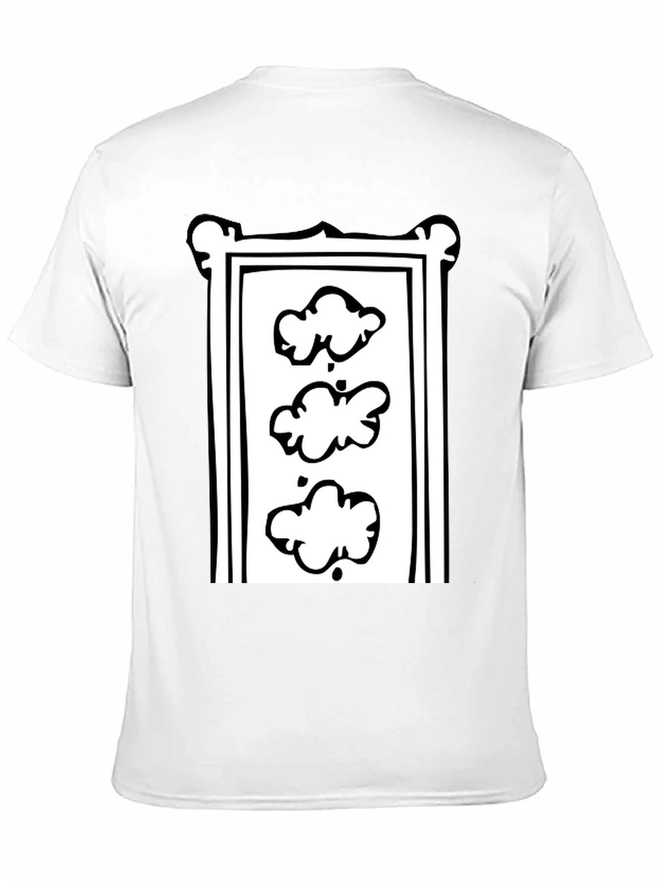 Trendy Black T-Shirt with Cloud Motif