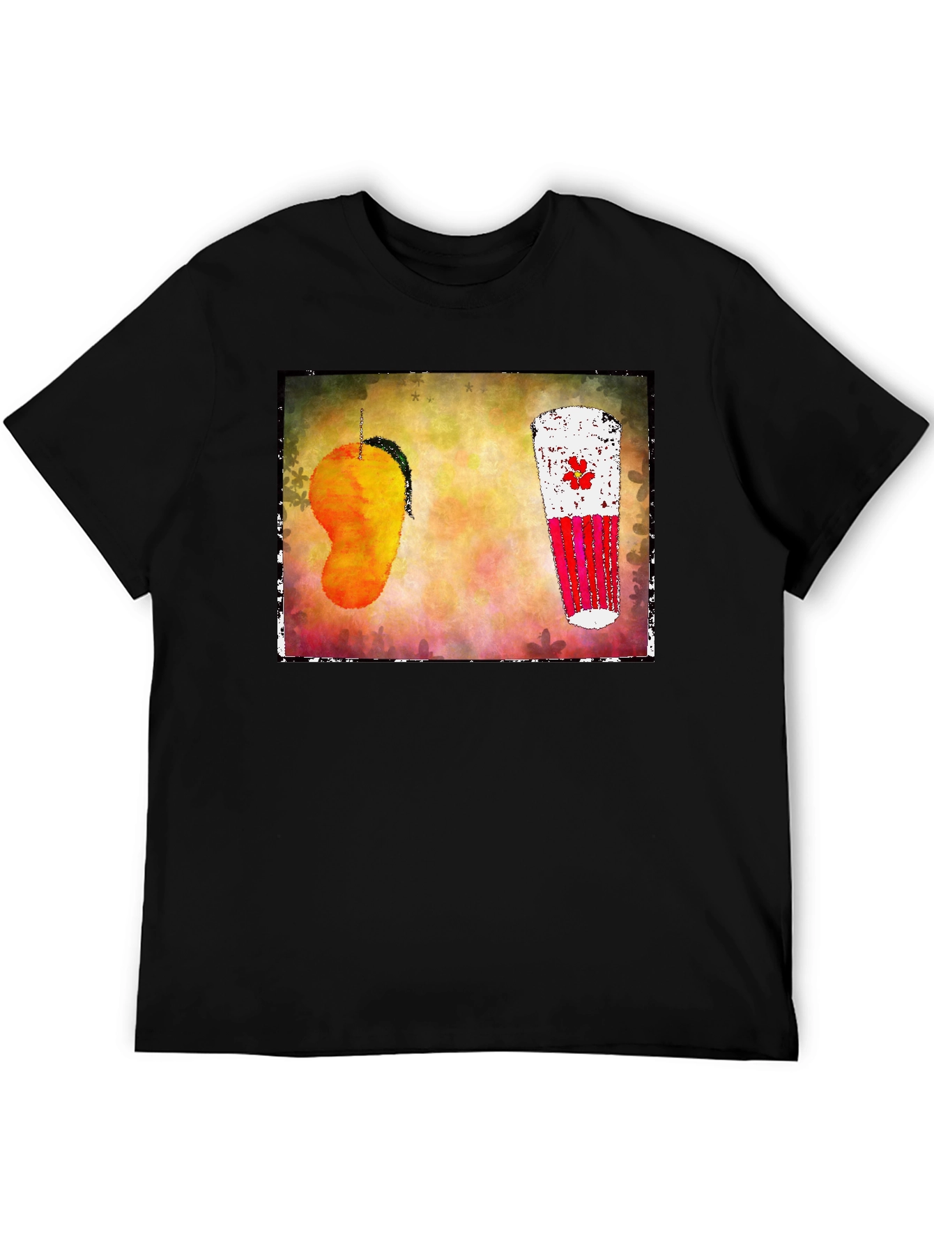 Mango Lassi Art T-Shirt - Tropical Drink Graphic Tee