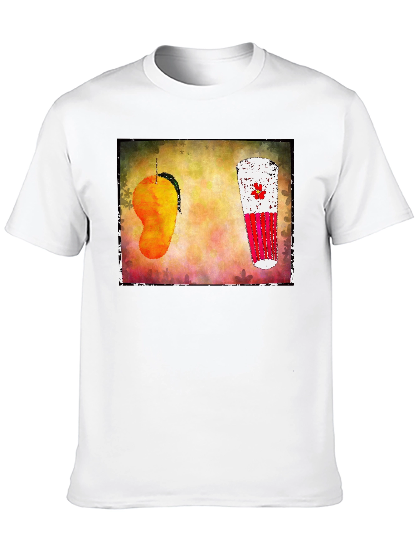 Mango Lassi Art T-Shirt - Tropical Drink Graphic Tee