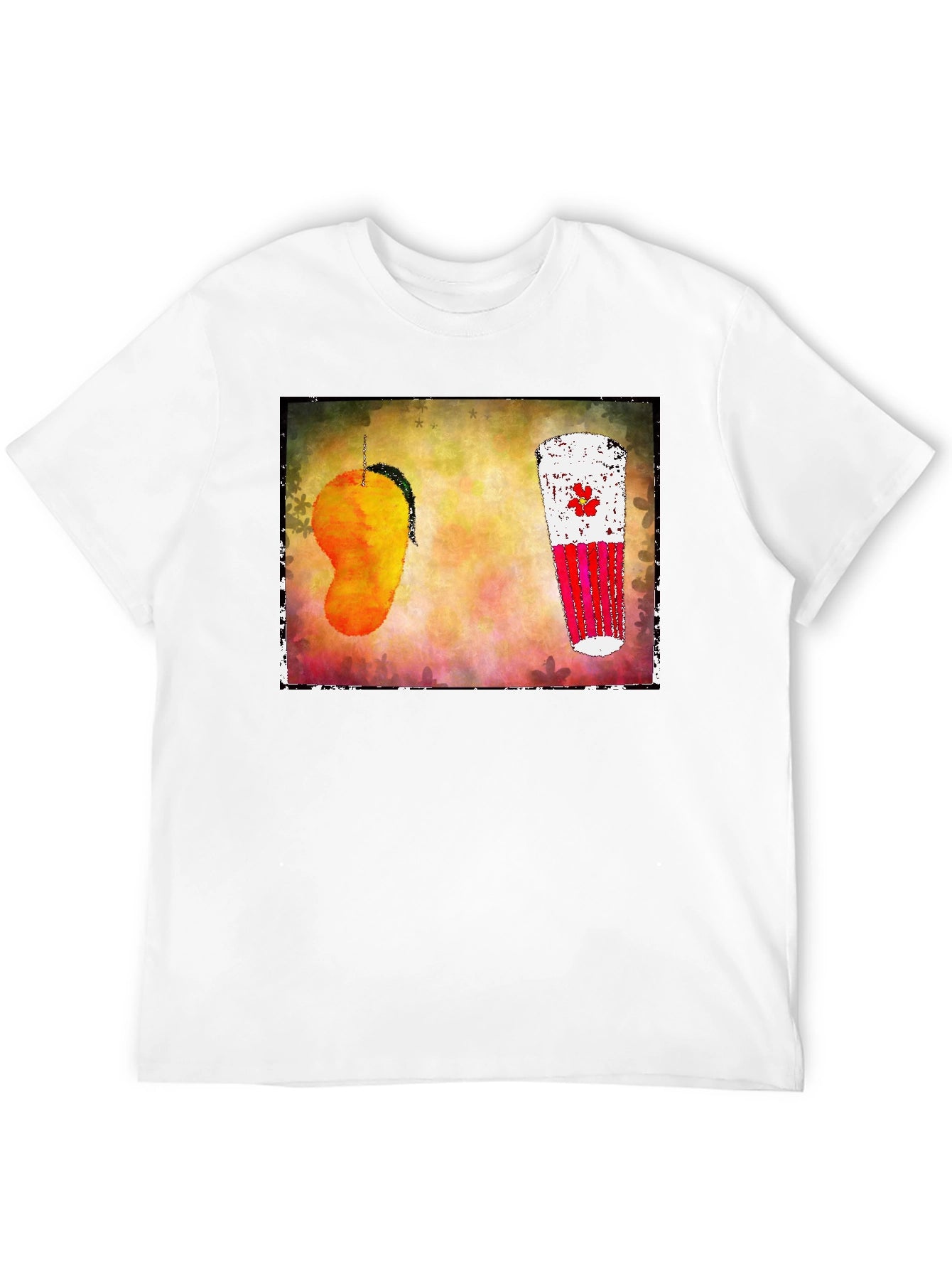 Mango Lassi Art T-Shirt - Tropical Drink Graphic Tee