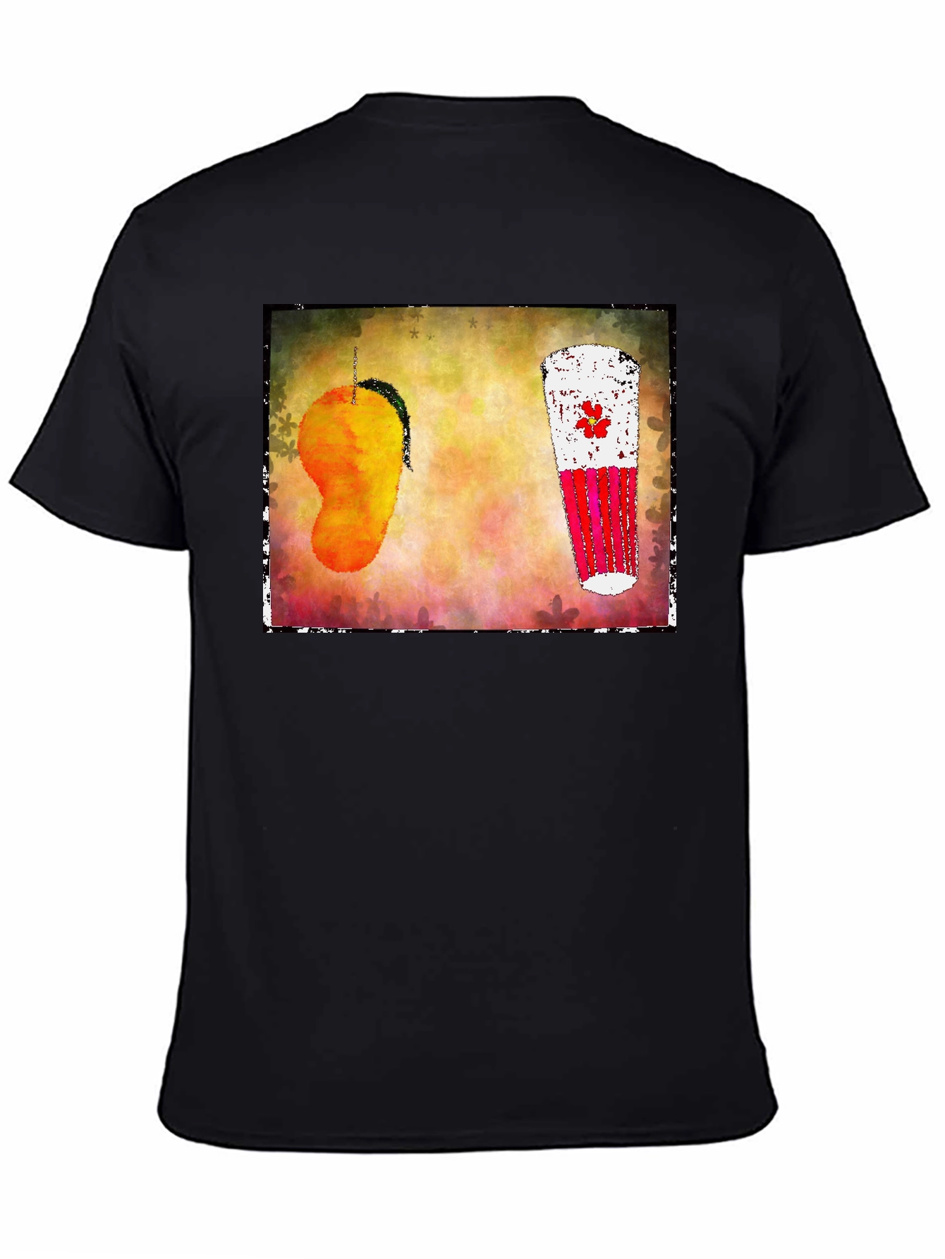 Mango Lassi Art T-Shirt - Tropical Drink Graphic Tee