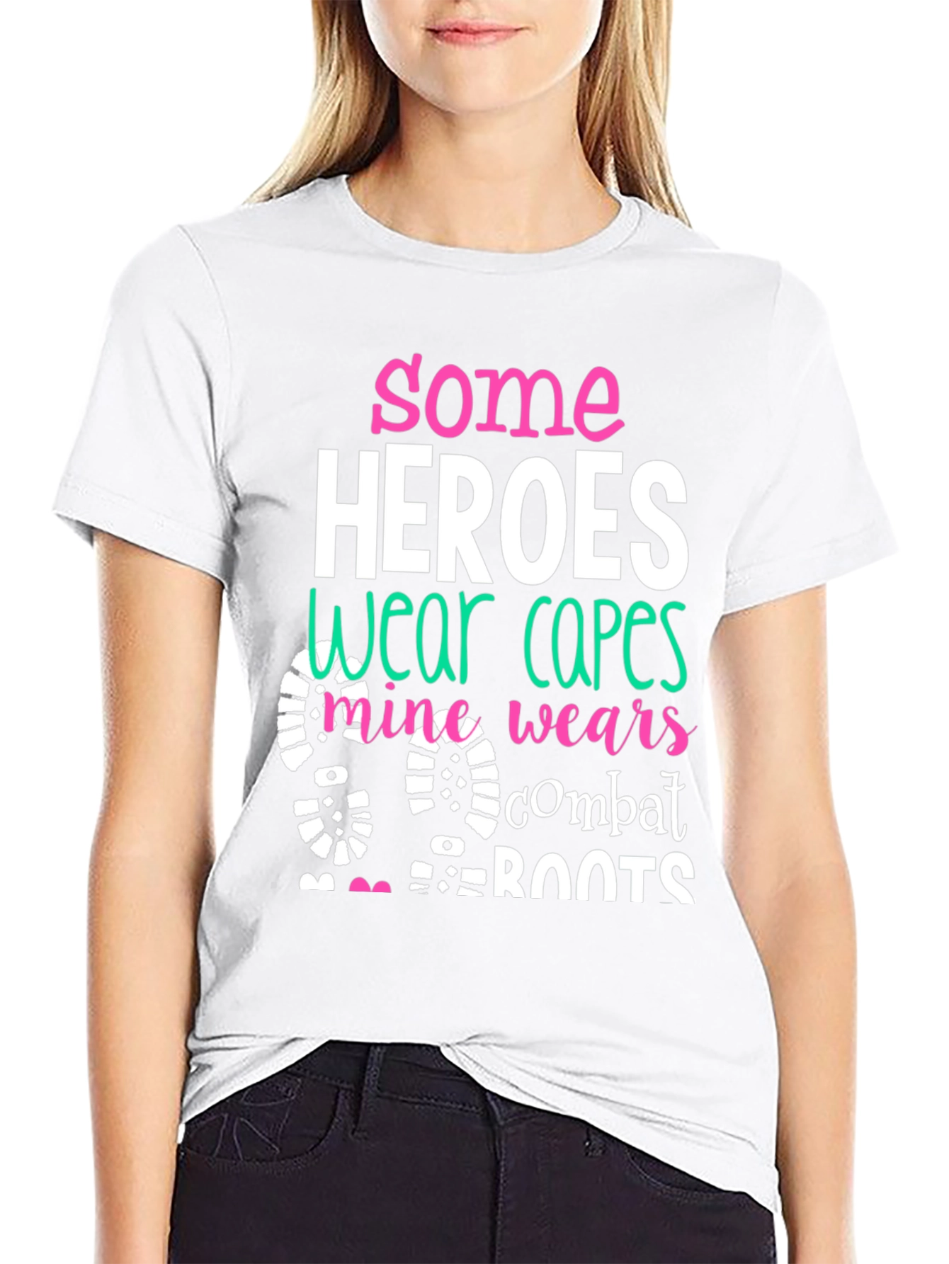 Some Heroes Wear Combat Boots Graphic Tee
